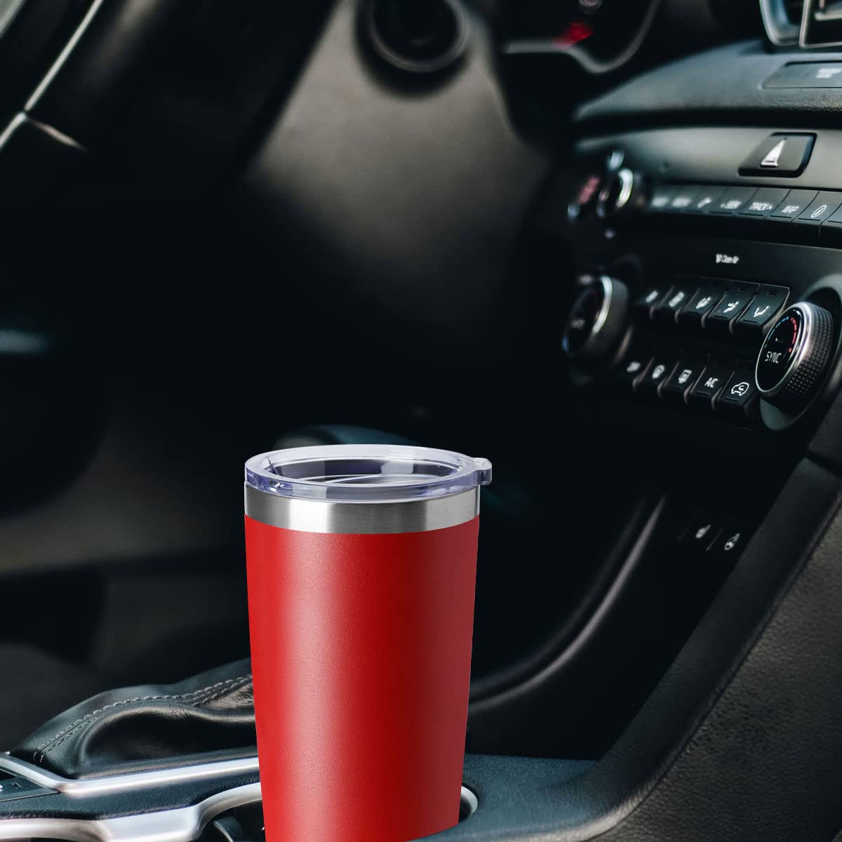HASLE OUTFITTERS 20oz Stainless Steel Tumbler with Lid - Double Wall Vacuum Insulated Coffee Mug for Hot & Cold Drinks - BPA Free, Sweat Proof, Keeps Beverages Hot/Cold for Hours (12 Pack, Red) - Perfect for Office, Travel, Camping & Outdoor Activities