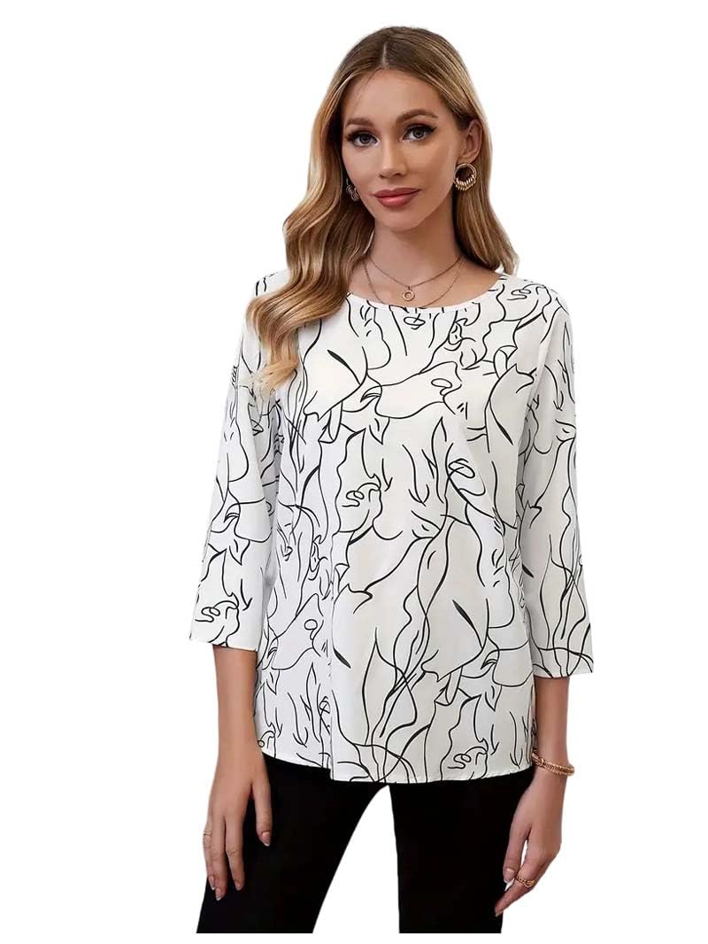 DEIDAD Women's Regular Fit Fancy Tops - Casual & Party Wear Blouses for Everyday Style | Perfect for Office, Dating & Social Events