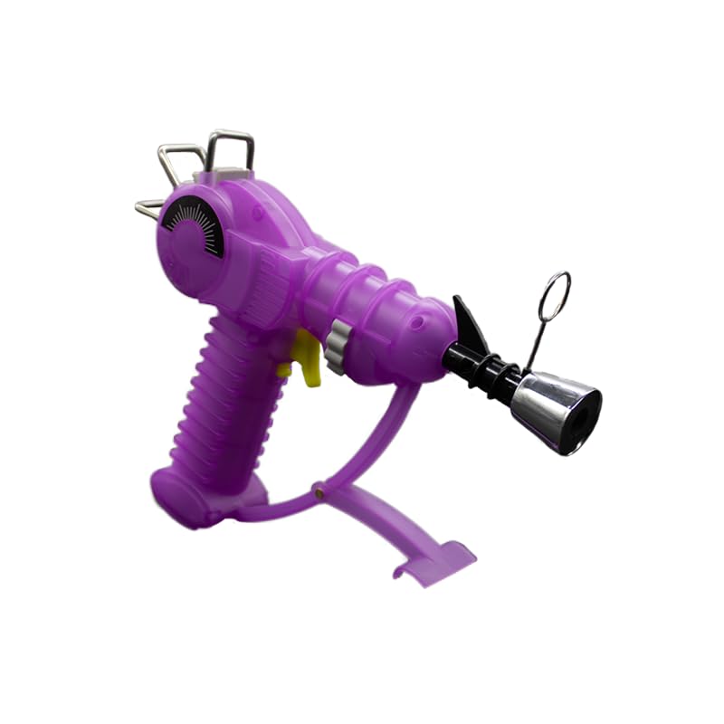Raygun Torch Lighter with Adjustable Flame & Safety Lock - Glow in The Dark Lavender (Perfect for Camping, Hiking, Outdoor Adventures & Gifts)