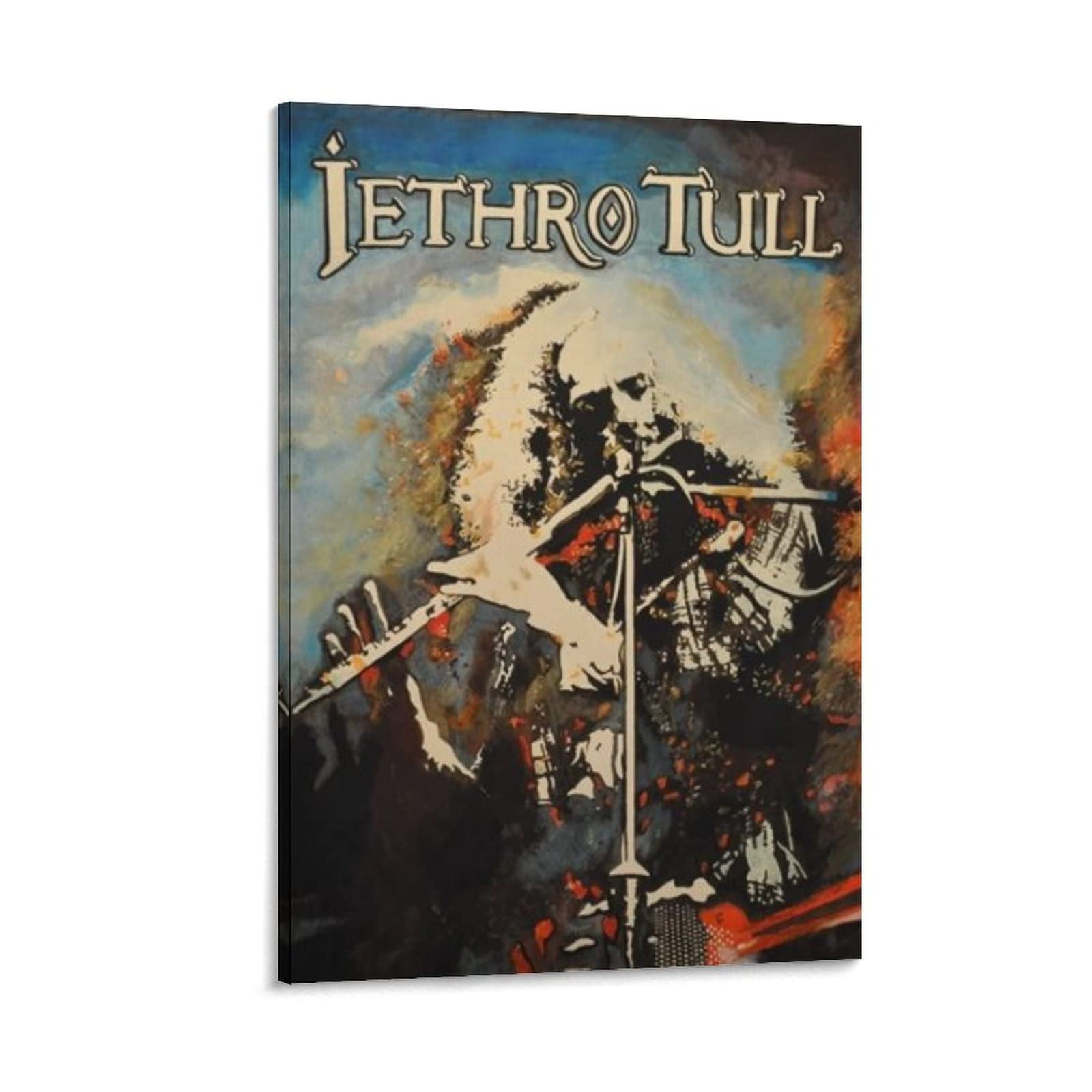 Jethro Tull Canvas Wall Art Poster - 20x30 Inch (50x75cm) Framed Music Band Decor for Bedroom, Office & Living Room - Perfect Gift for Rock Fans & Home Decor Enthusiasts | Ideal for Music Themed Rooms & Man Cave Decorations
