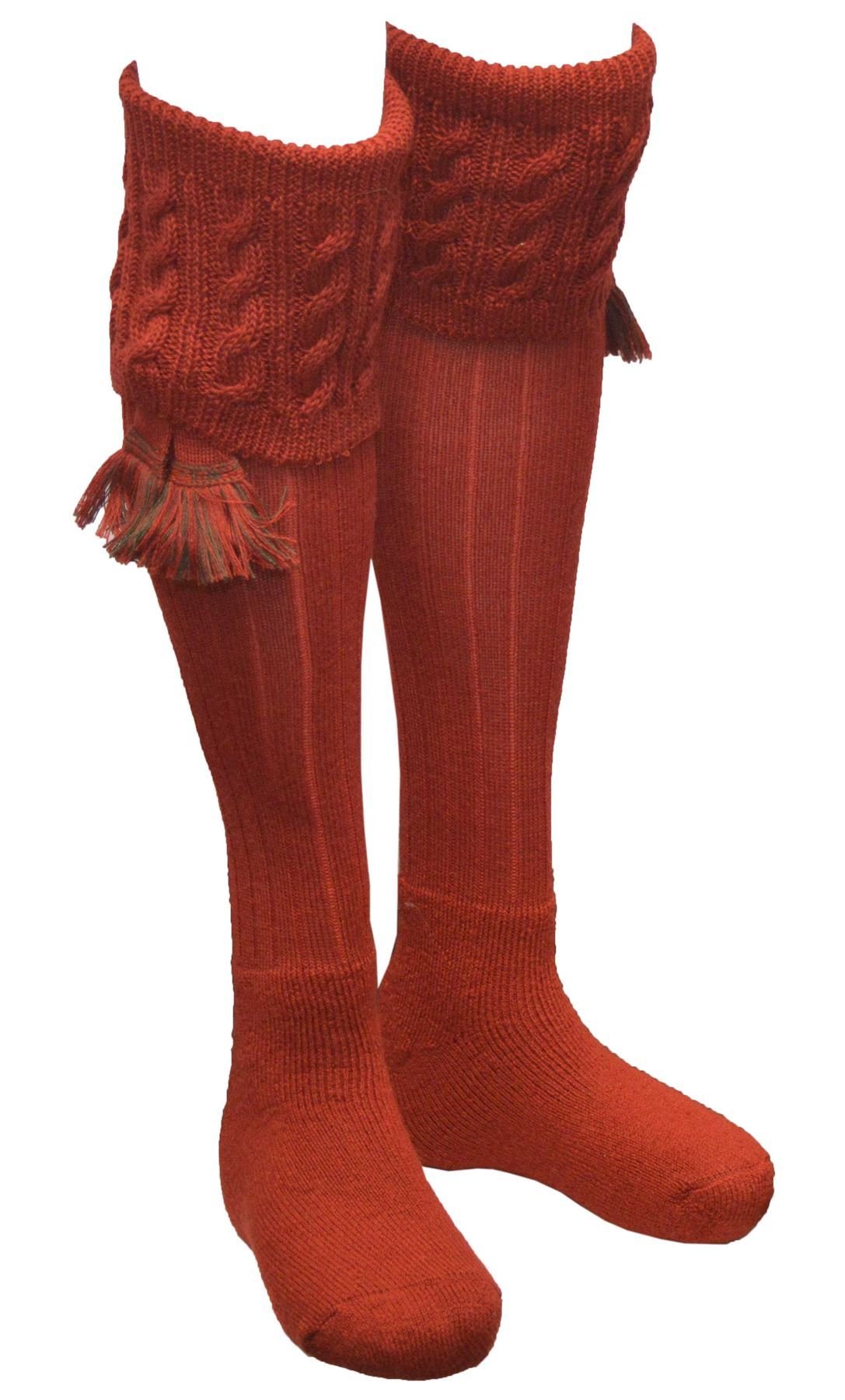 Walker & Hawkes Men's Shooting Country Dalkeith Socks with Matching Garter Ties (Size M-L) - Premium Hunting & Outdoor Socks for Country Sports and Casual Wear