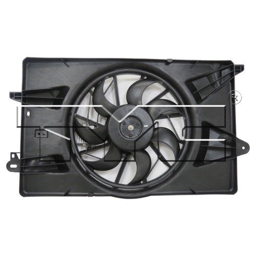 Go-Parts Engine Radiator Cooling Fan Assembly Compatible with 2014-2019 Chrysler 200 (2.4L L4 & 3.6L V6) - Replacement Part #68197298AB CH3115180 - Perfect for Overheating Prevention & Sedan Maintenance