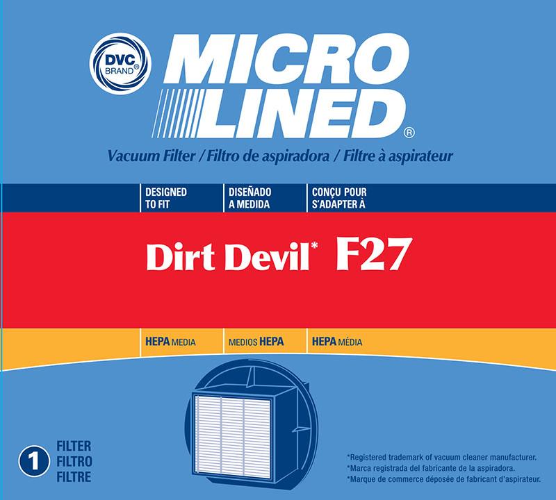 DirtDevil F27 HEPA Replacement Filter - 1 Pack | Vacuum Cleaner Air Purifier Filter for Allergies & Dust | Perfect for Home, Office & Pet Owners