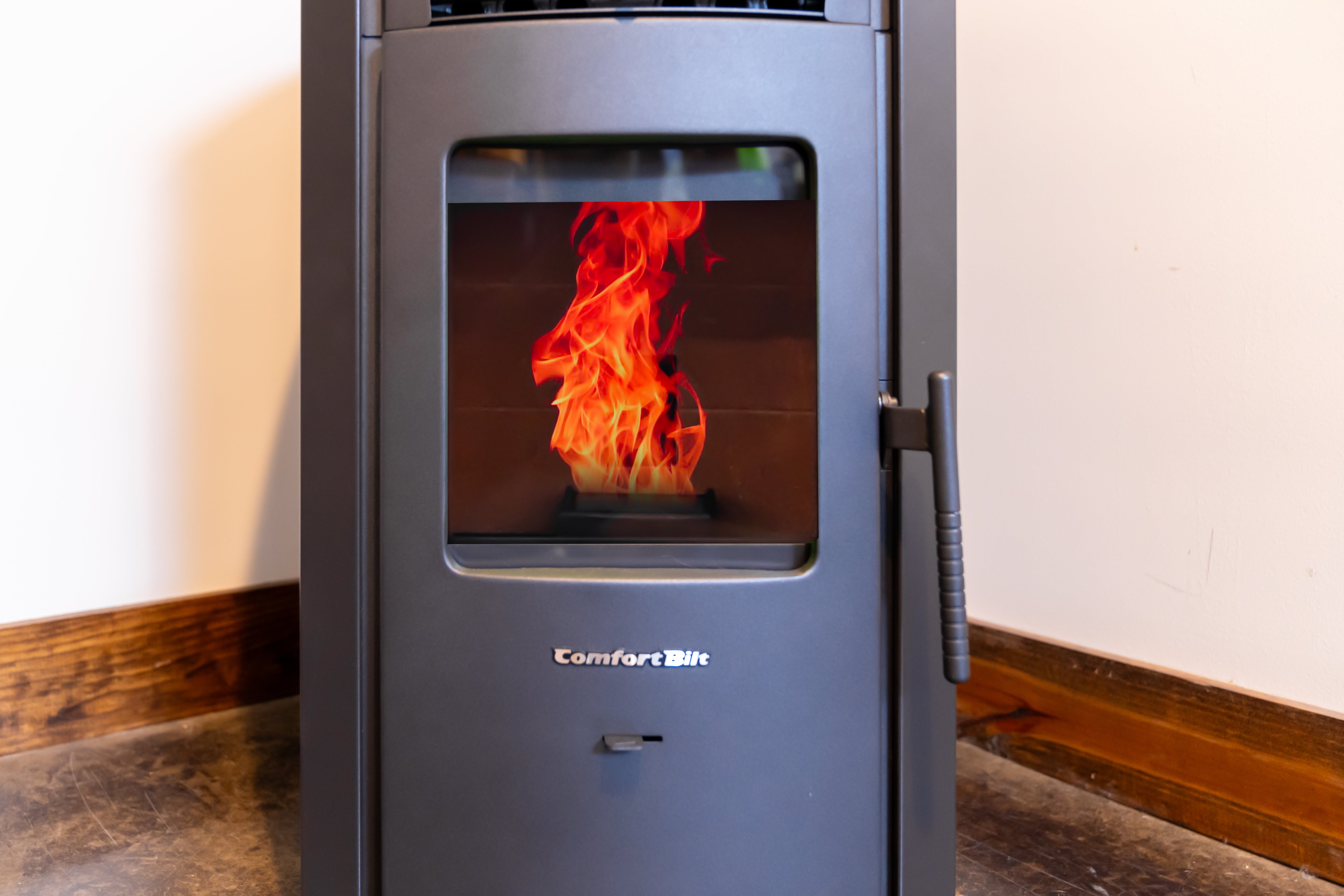 ComfortBilt HP50S High-Efficiency Pellet Stove in Charcoal Grey/Black - Perfect for Home Heating & Cozy Winter Nights