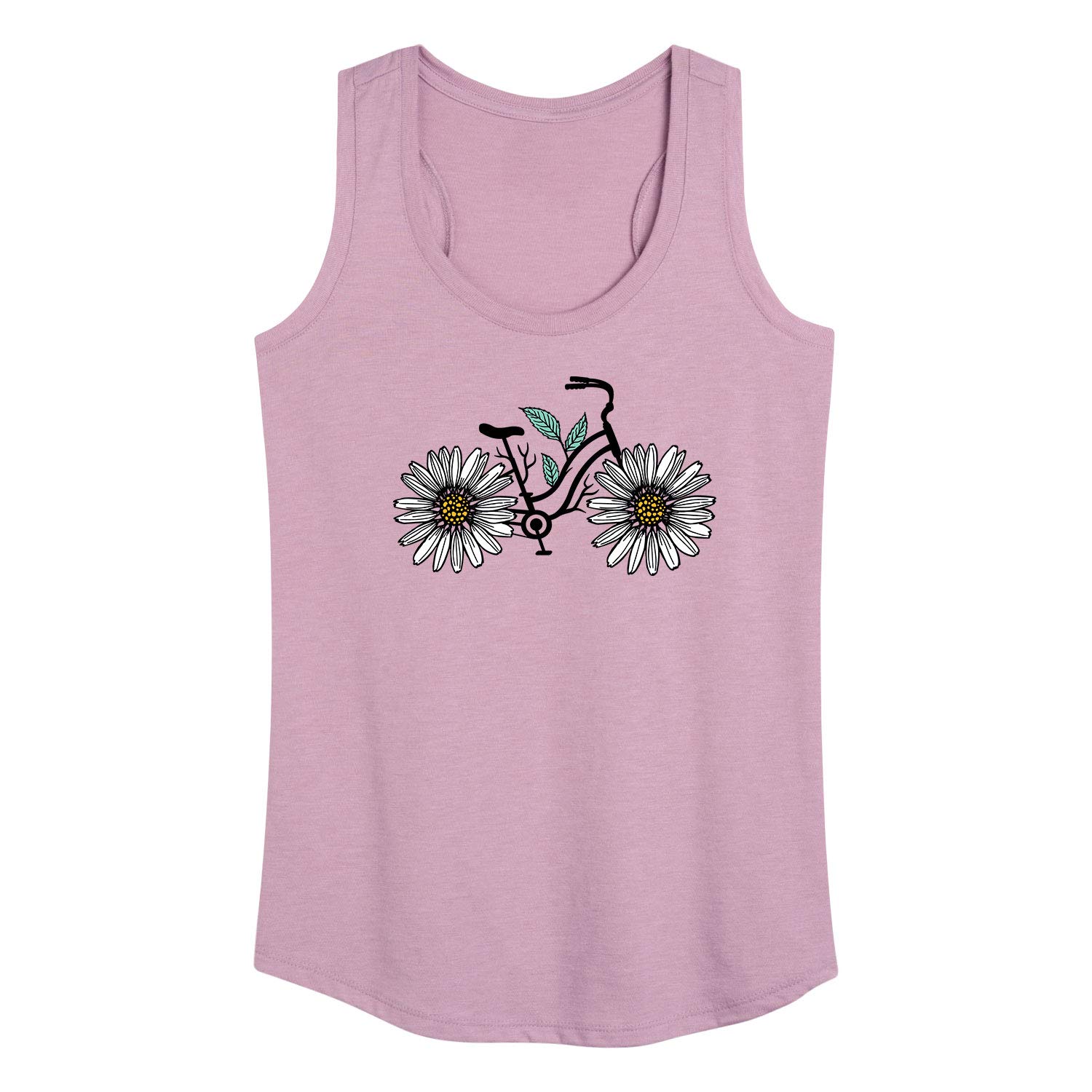 Instant Message Print Women's Racerback Tank Top - Breathable Workout Shirt for Cycling, Gym & Running - Plant Bicycle Design Athletic Wear