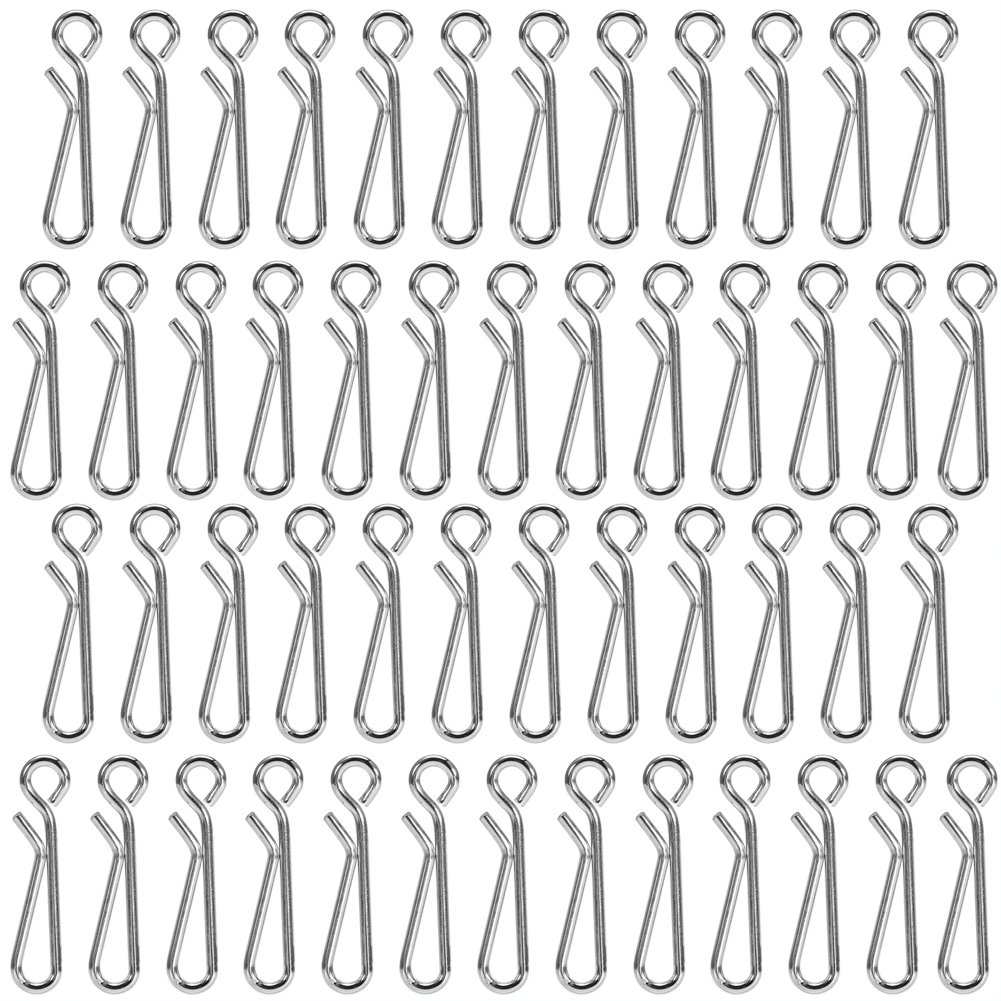 VGEBY 50/100pcs Stainless Steel Fishing Barrel Swivels - Multi-Type Lure Connectors for Saltwater & Freshwater Fishing Tackle - Perfect for Bass, Trout & Saltwater Game Fish