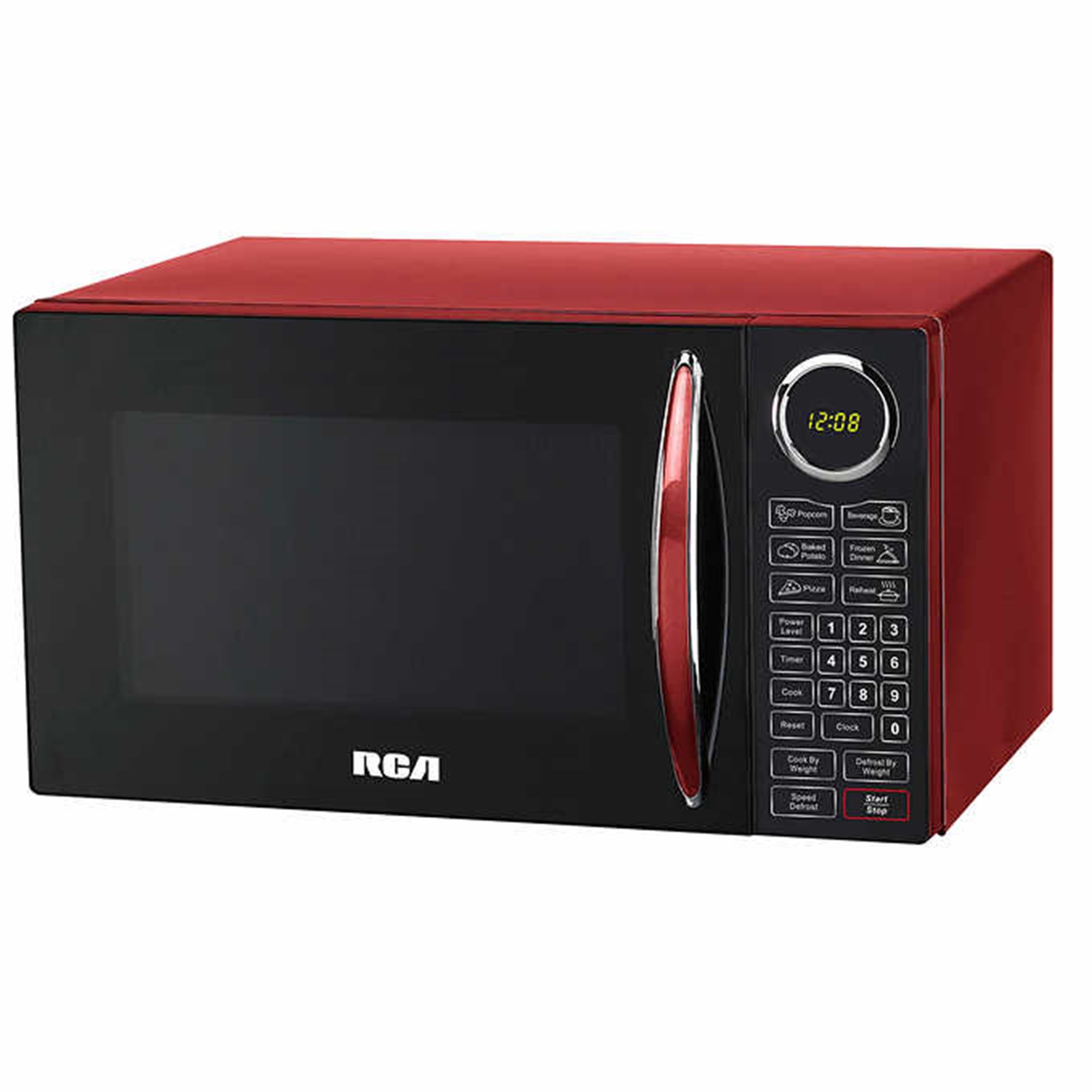 RCA RMW953-RED 900W Microwave Oven with 10 Power Levels, Red Countertop - Perfect for Small Kitchens, Dorms & Office Break Rooms