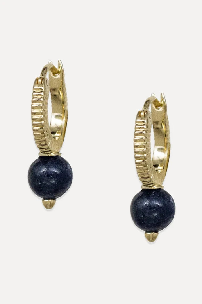 Pluto Hoops | Blue Sapphire Earrings for Women – Elegant Sterling Silver Jewelry for Everyday Wear & Special Occasions