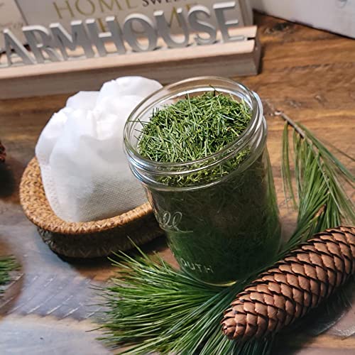 Organic Eastern White Pine Needle Tea Bags | Fresh USA-Made Pine Needle Tea | 40 Count | Antioxidant-Rich Herbal Tea for Immunity & Relaxation | Perfect for Cold Weather, Stress Relief & Wellness Rituals