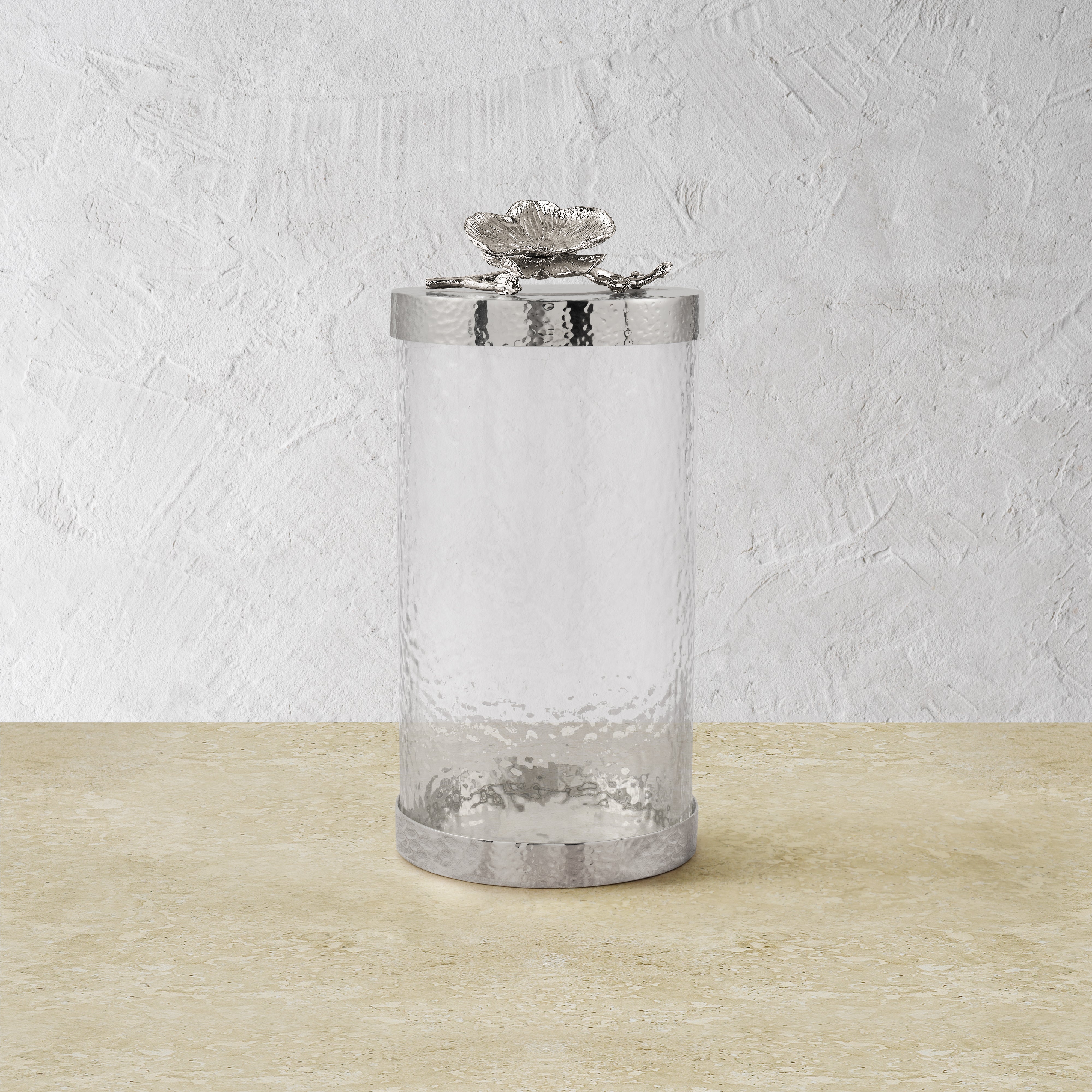 White Orchid Ceramic Canisters Set - Airtight Kitchen Storage Containers for Flour, Sugar, Coffee & Tea | Perfect for Pantry Organization & Home Decor