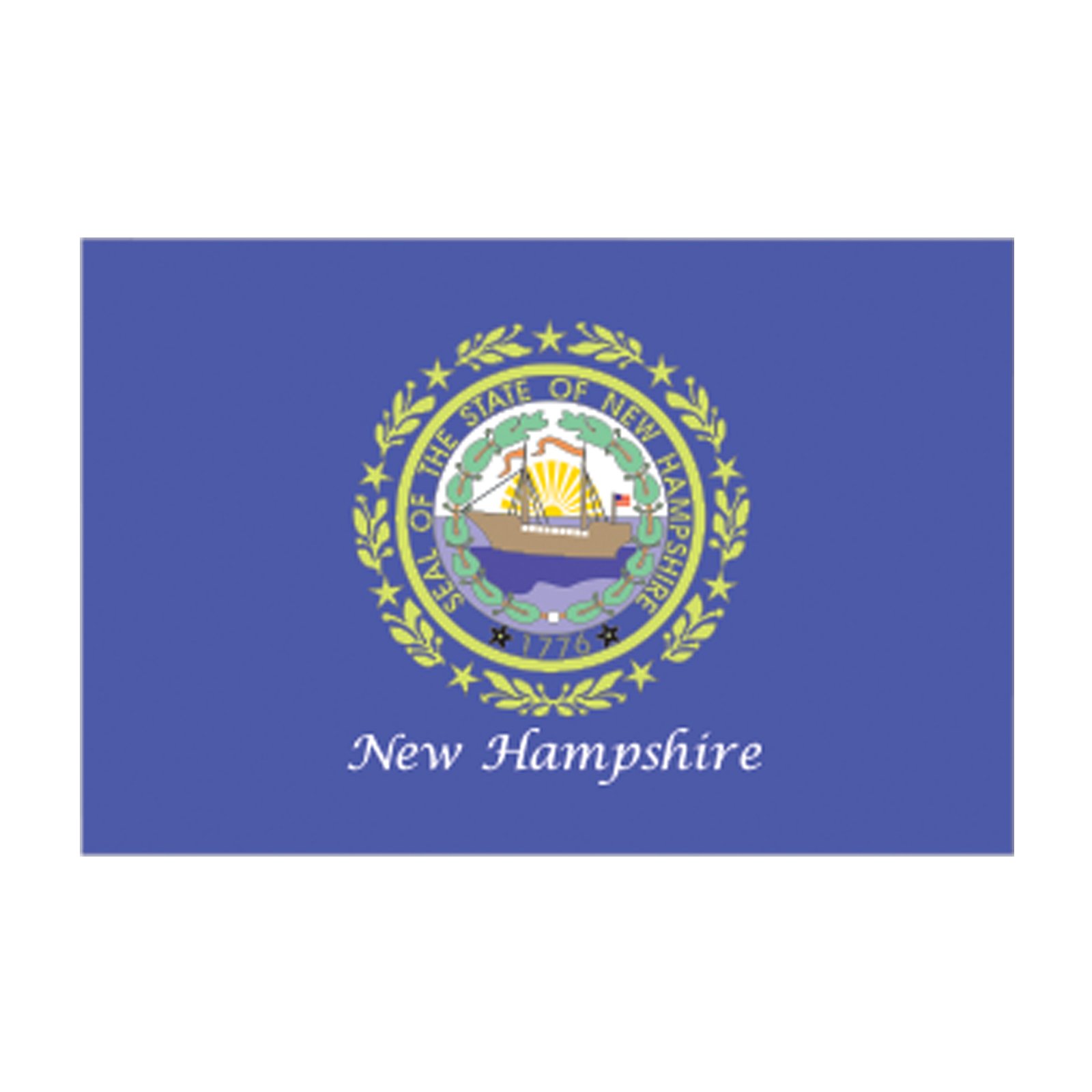 USA State Flag Fridge Magnets - 12-Pack (New Hampshire NH) - Decorative Refrigerator Magnets for Home, Office & Travel Souvenirs