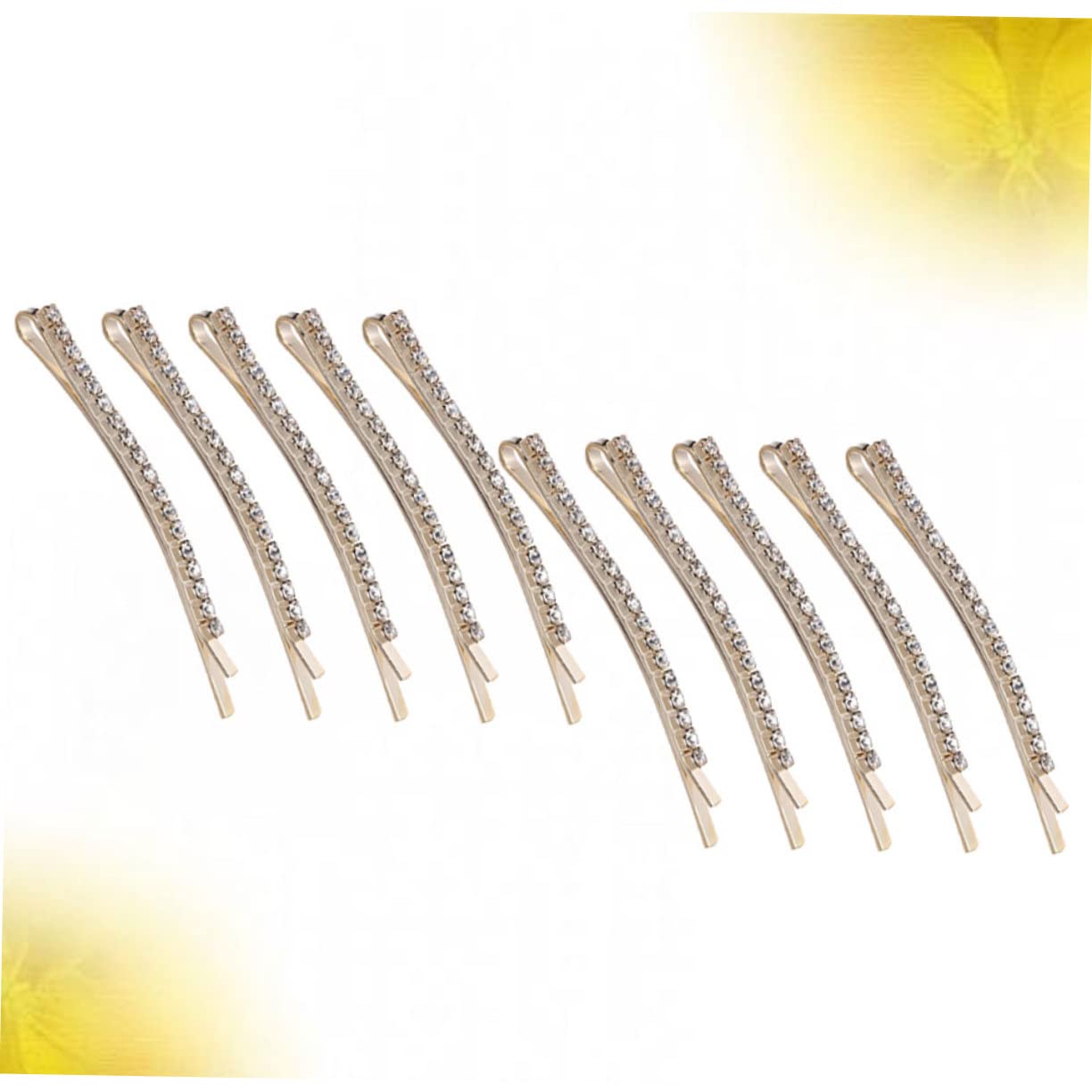 LALAFINA Rhinestone Hair Clips 10 Pack - Crystal Hair Accessories for Women & Girls - Party & Wedding