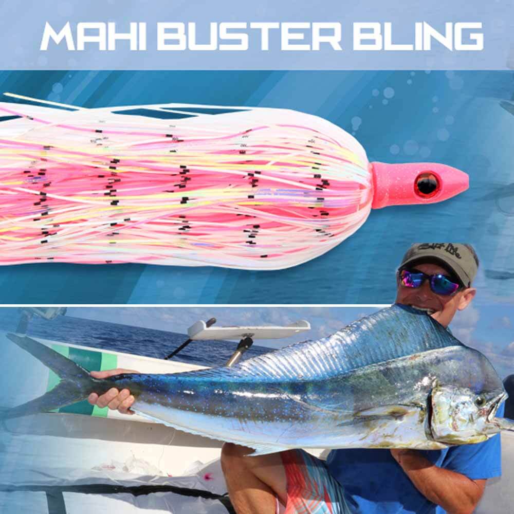 C&H Lures Mahi Buster Bling Series 1OZ Saltwater Fishing Lure - Premium Trolling Lure for Mahi Mahi, Tuna & Offshore Fishing - Perfect for Deep Sea Fishing & Sport Fishing Adventures