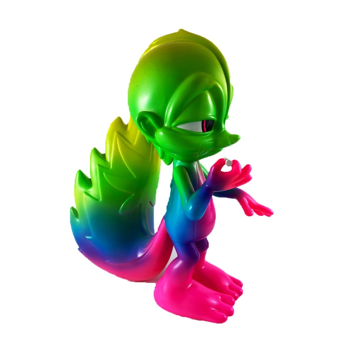 SFBI Original x Ron English Punk Skunk Tie Dyed Rainbow Medium Figure - Pop Art Collectible for Home Decor, Office Display & Gift Giving