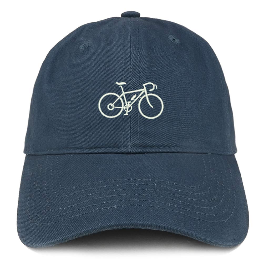 Trendy Mountain Bike Embroidered Cotton Dad Hat - Casual Unstructured Baseball Cap for Cycling, Outdoor Adventures & Streetwear Fashion