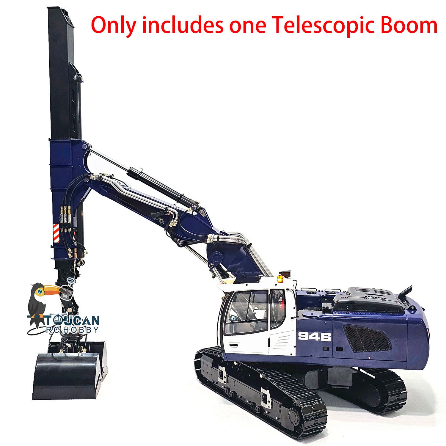 Upgraded Metal Telescopic Boom Parts for Tongde Hydraulic 1/14 RC Excavator 946 EC380 - DIY Accessory for Remote Control Digger Car | Perfect for RC Construction Models, Engineering Enthusiasts & Hobbyist Collectors