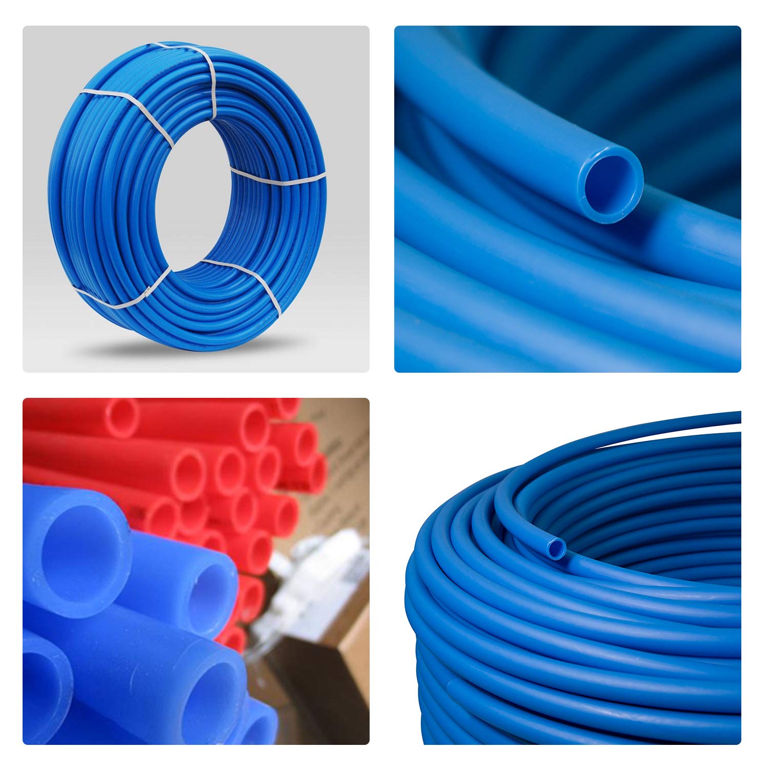 1 Inch x 100 Ft Blue PEX Tubing Coil - Flexible Non-Barrier PEX Pipe for Potable Water Supply - Perfect for Plumbing, Radiant Heating & Hydronic Systems Installation