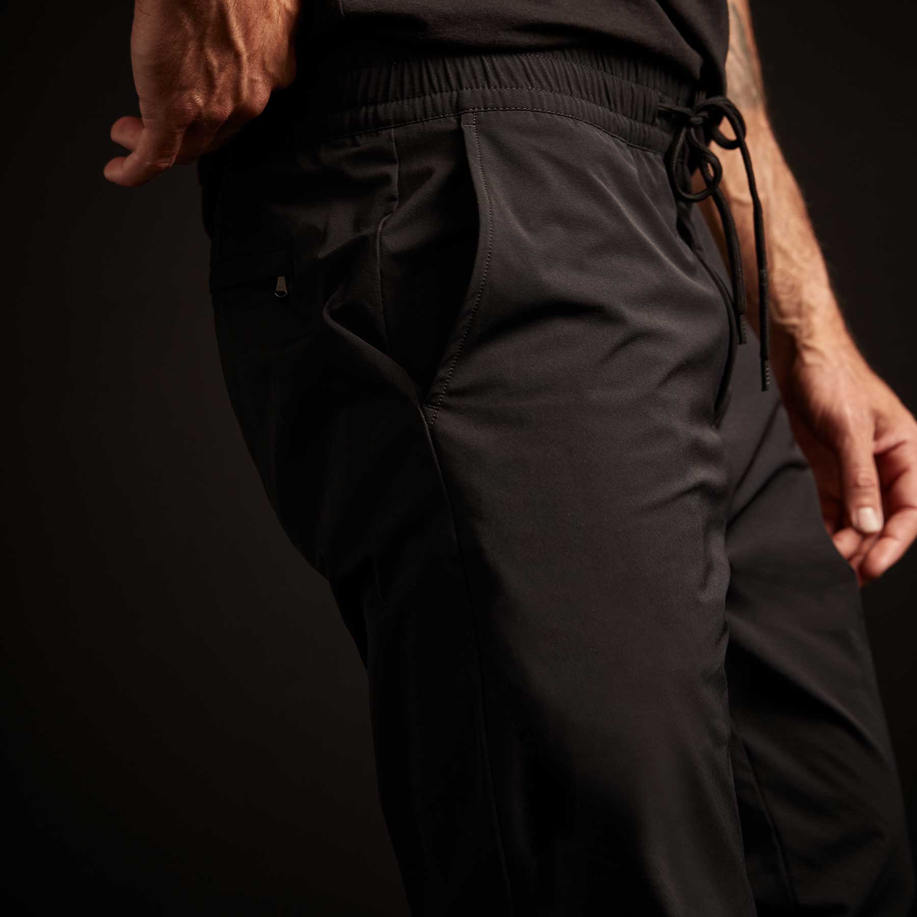 Yosemite Jersey Lined Performance Pants for Men - Breathable Workout & Running Pants, Black - Perfect for Gym, Hiking & Outdoor Activities