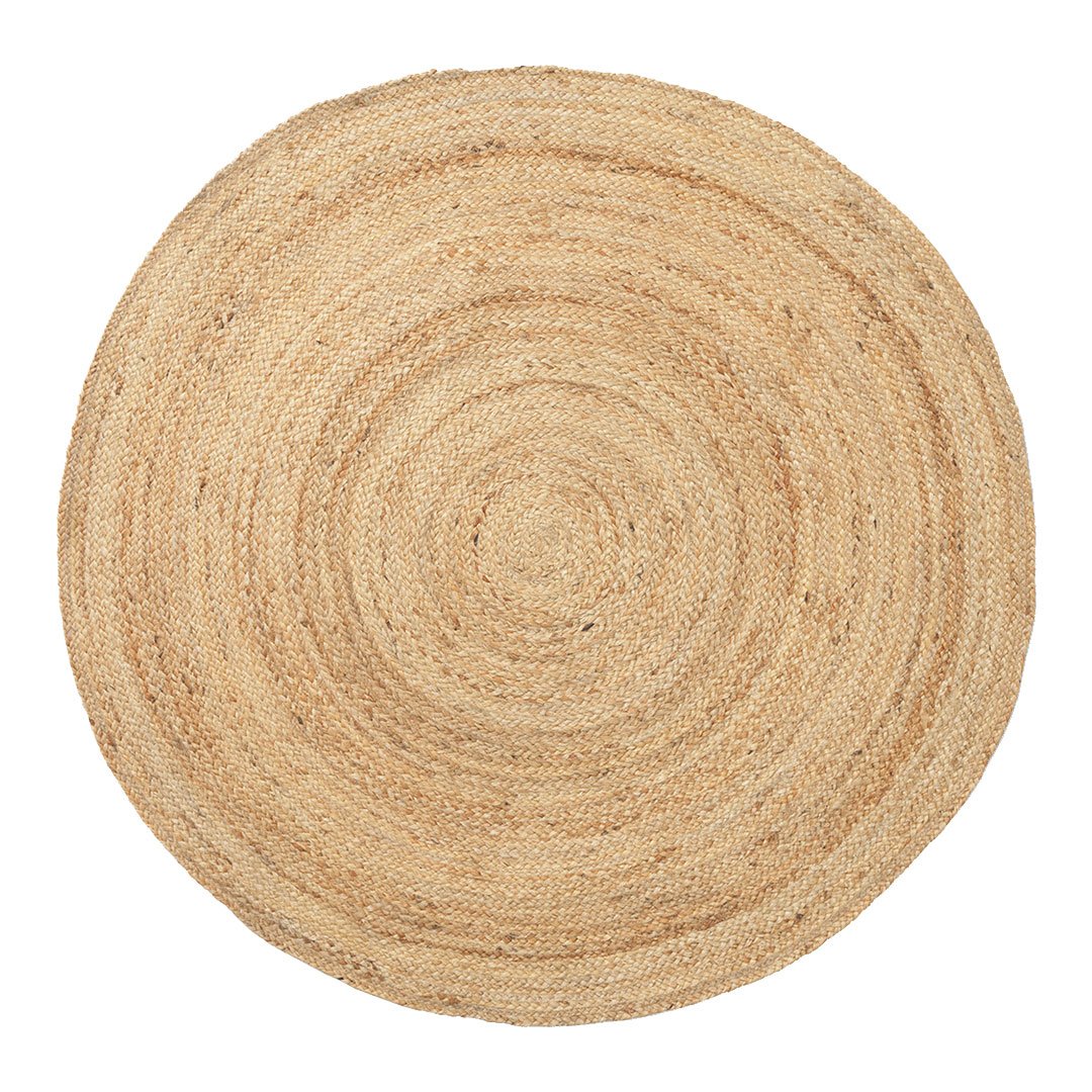 Eco-Friendly Round Jute Rug - Natural Fiber Floor Mat for Living Room, Bedroom & Boho Decor - Perfect for Home, Office & Yoga Space