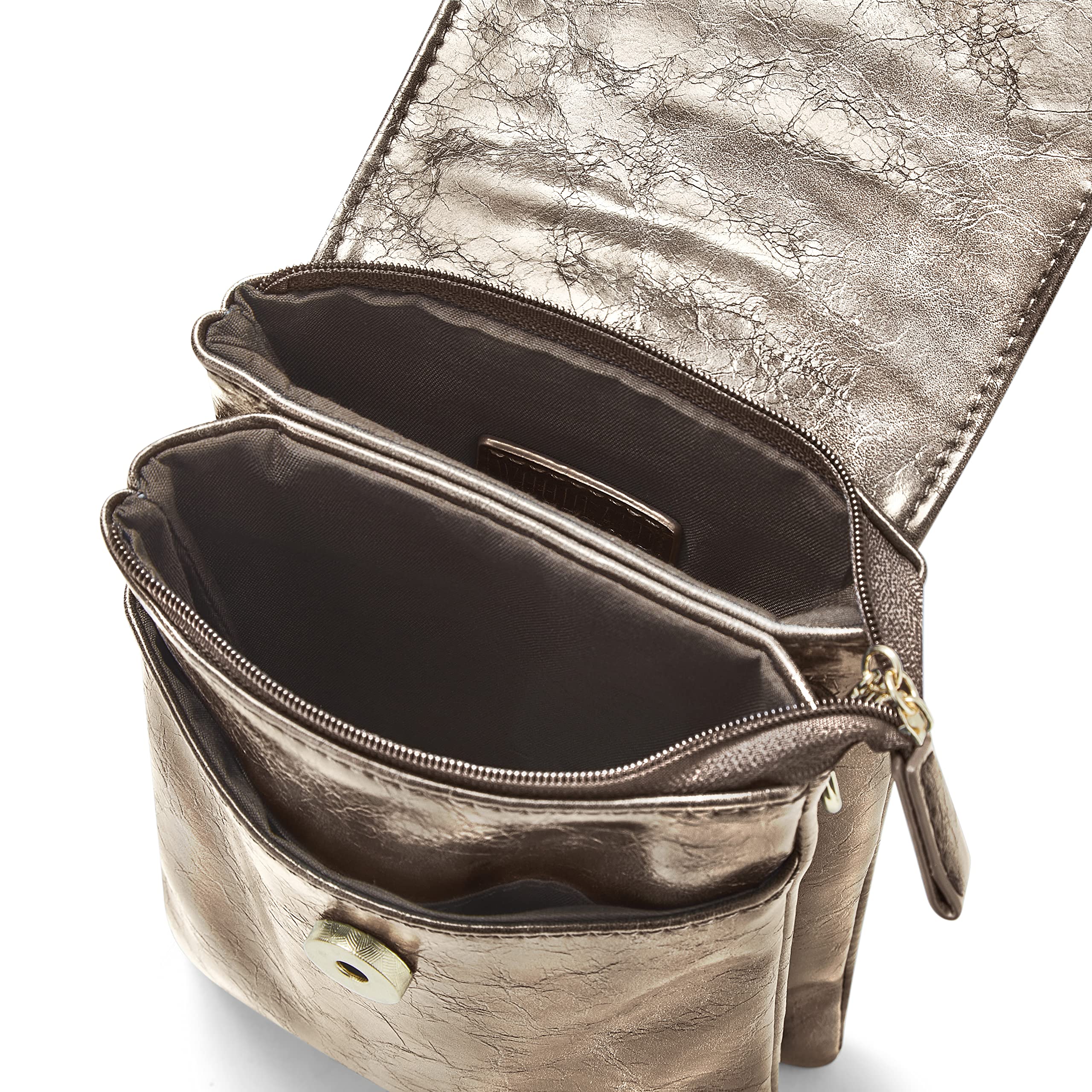 Woodland Vegan Leather Crossbody Phone Bag for Women - Anti-Theft Zipper Pocket, Fits All Smartphones | Perfect for Travel, Shopping & Everyday Use
