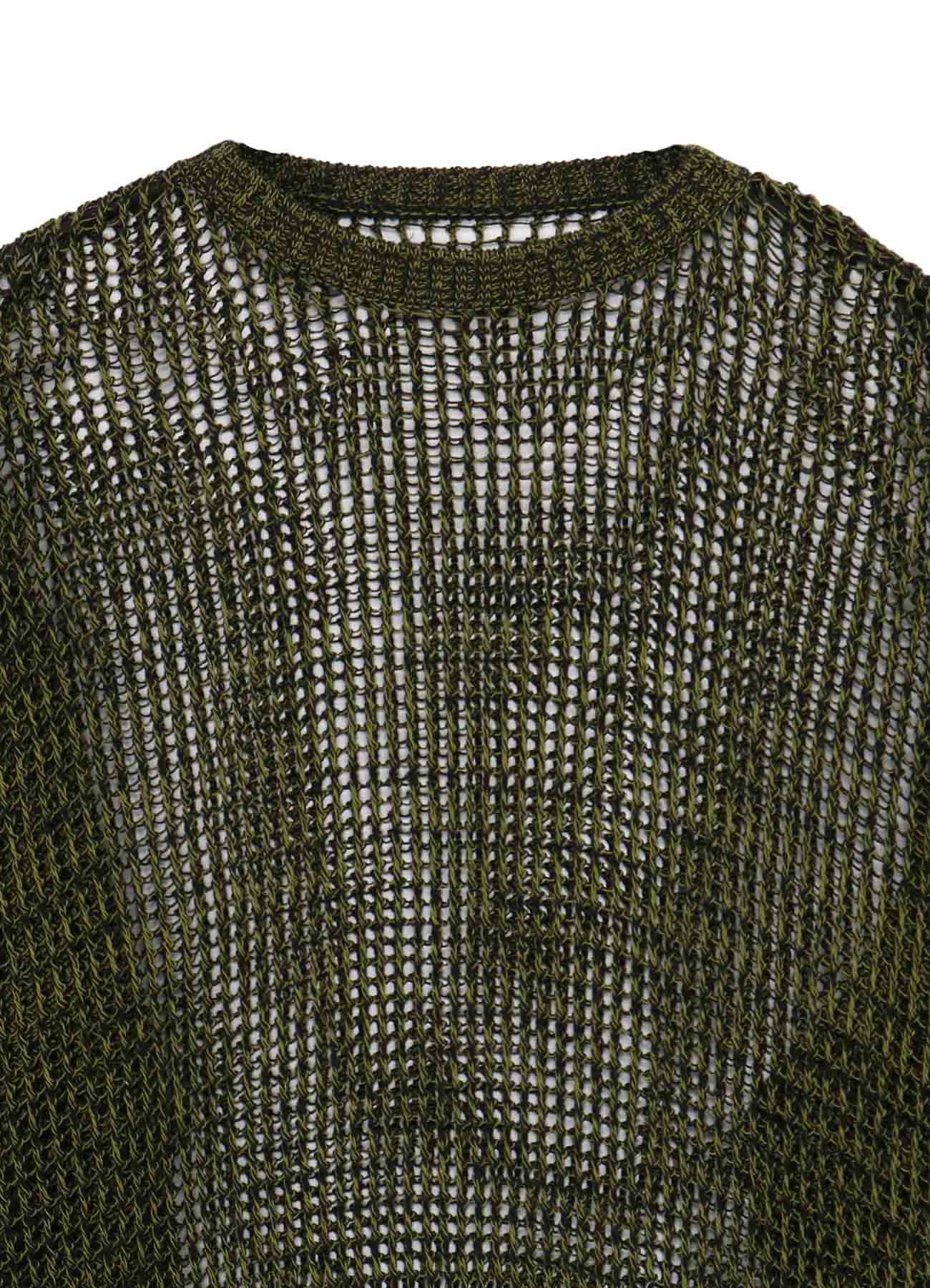 **CODE YARN MESH CREW NECK KNIT SWEATER - Women's Casual Pullover Top for Fall & Winter - Perfect for Layering, Office Wear, and Weekend Outfits**