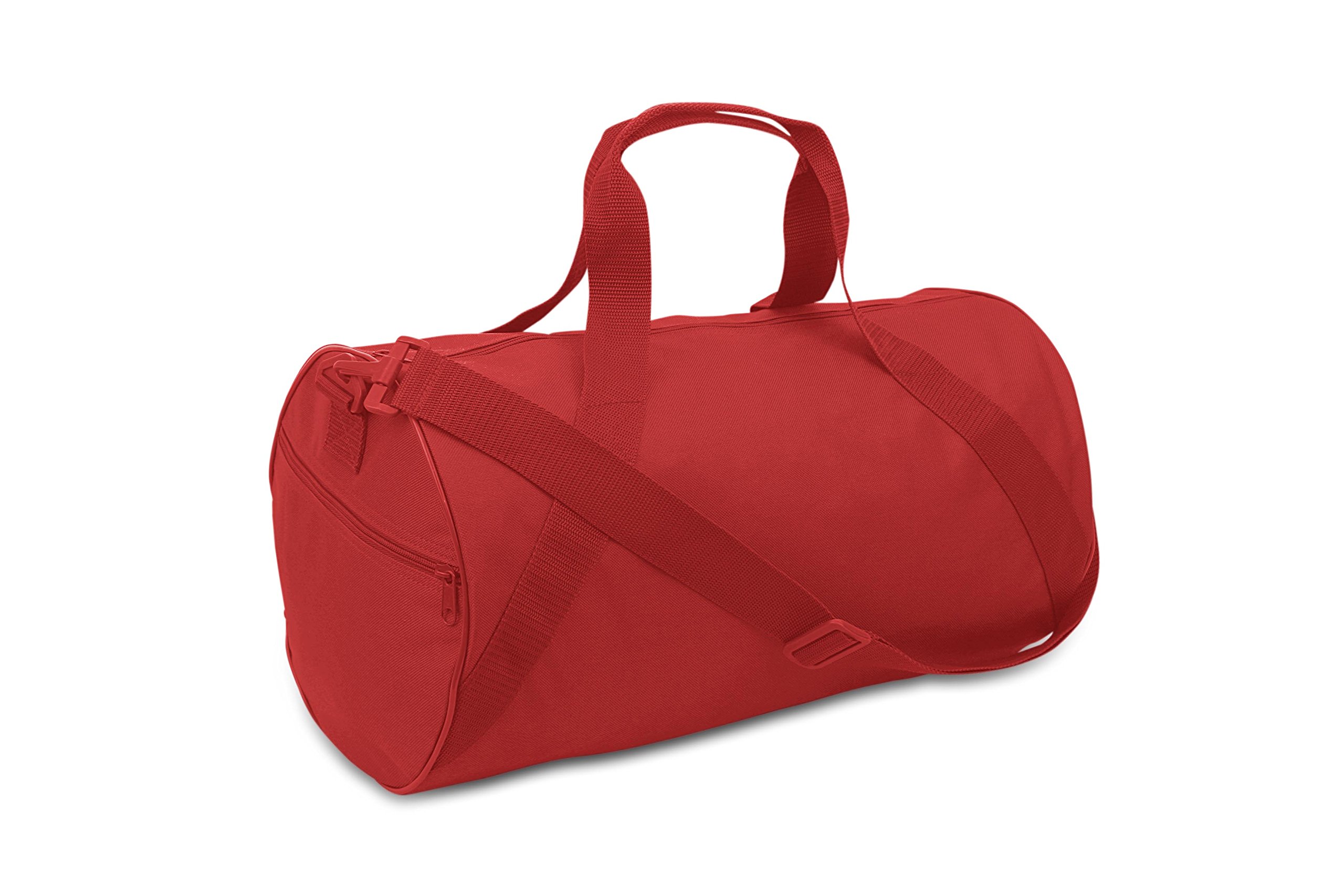 Liberty Bags Barrel Duffel Bag - Oversized Travel Duffle with Shoulder Strap - Water-Resistant Gym Bag for Men & Women - Perfect for Workouts, Travel, and Weekend Getaways (Red)