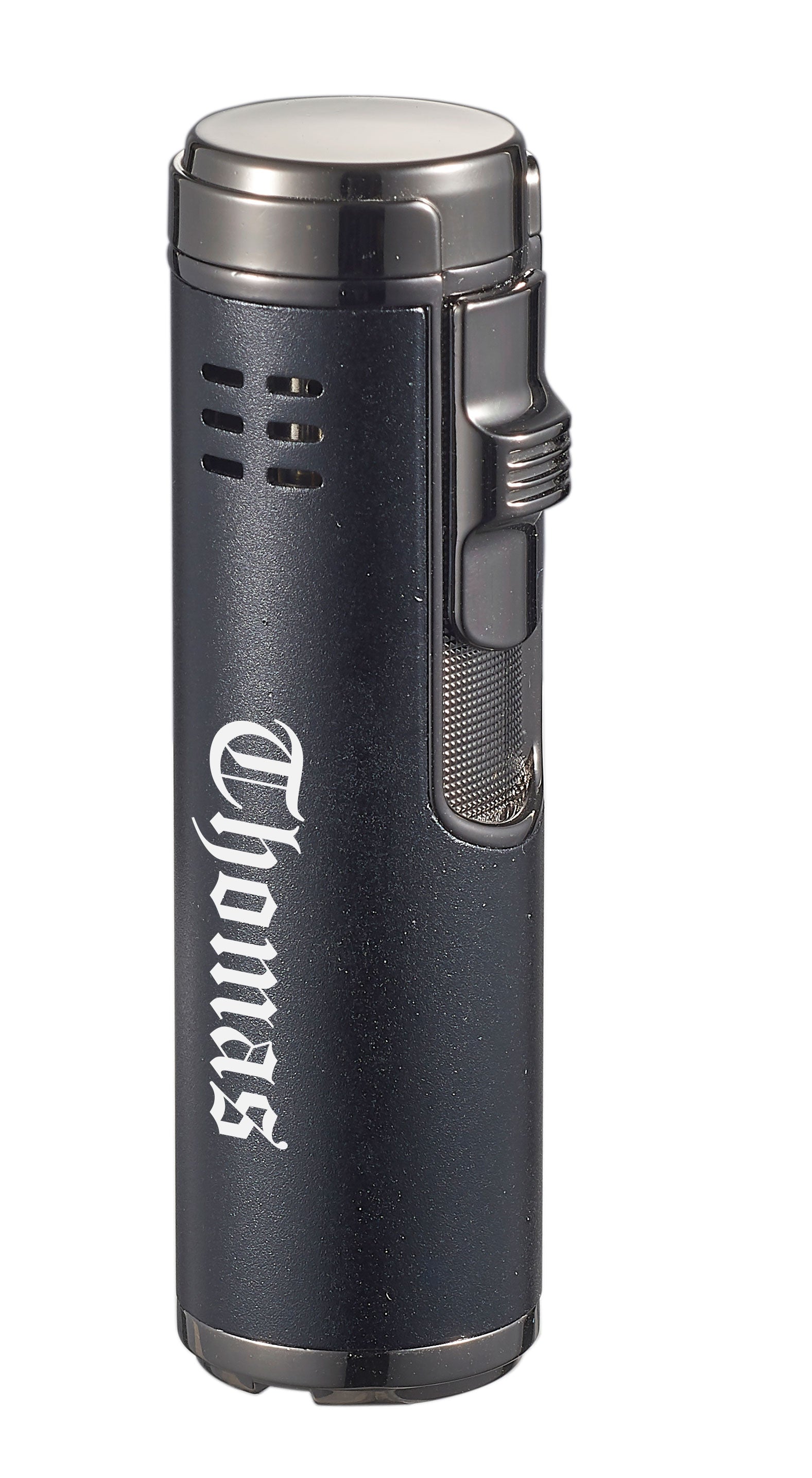 Visol Palisade Quad Flame Cigar Lighter - Windproof Butane Torch Lighter for Cigars, Cigarettes & Outdoor Use (Black) | Perfect for Smoking, Camping & BBQ Accessories