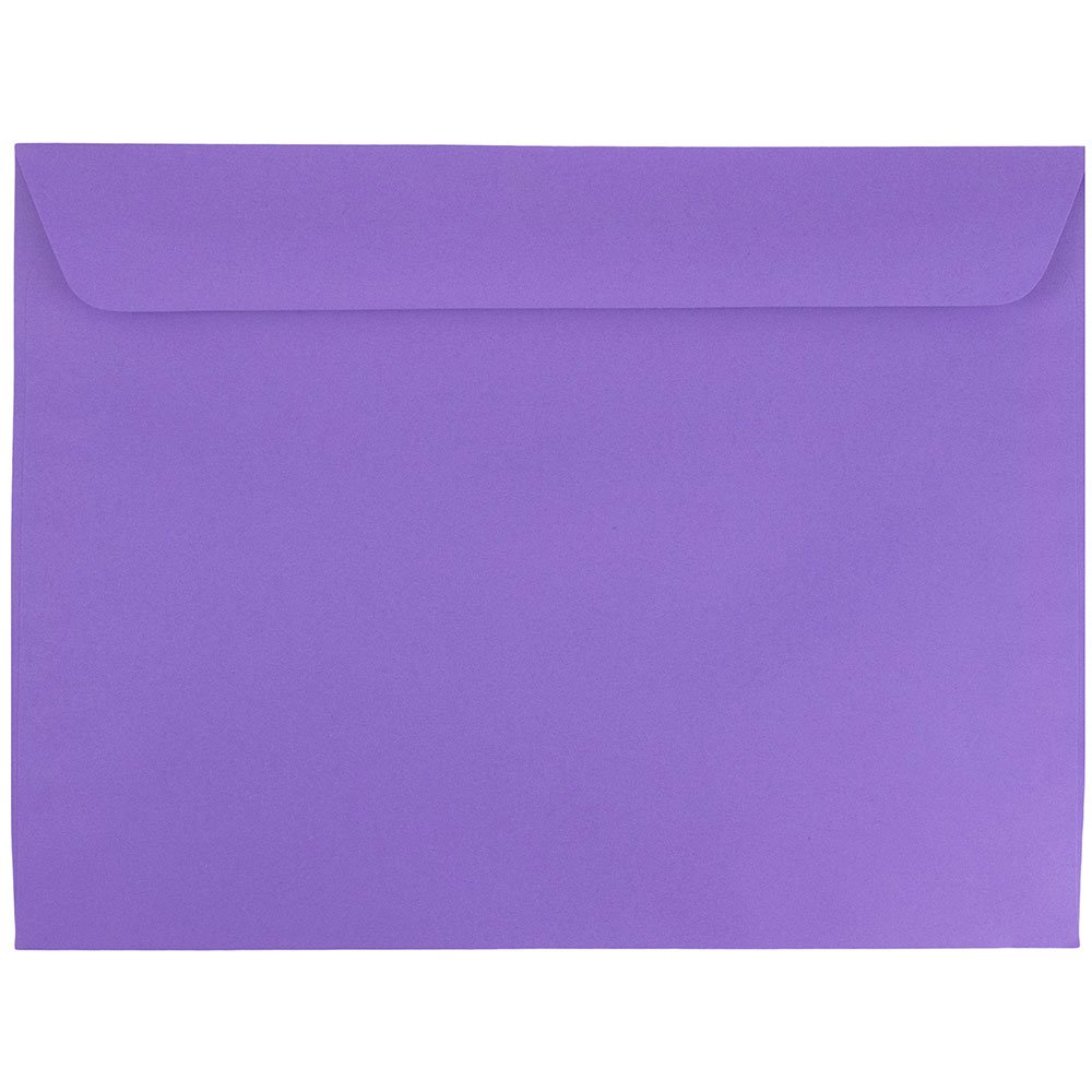 JAM PAPER 9 x 12 Inch Colored Envelopes - Bulk 250 Pack, Violet Purple Recycled Paper - Perfect for Wedding Invitations, Greeting Cards & Business Mailings