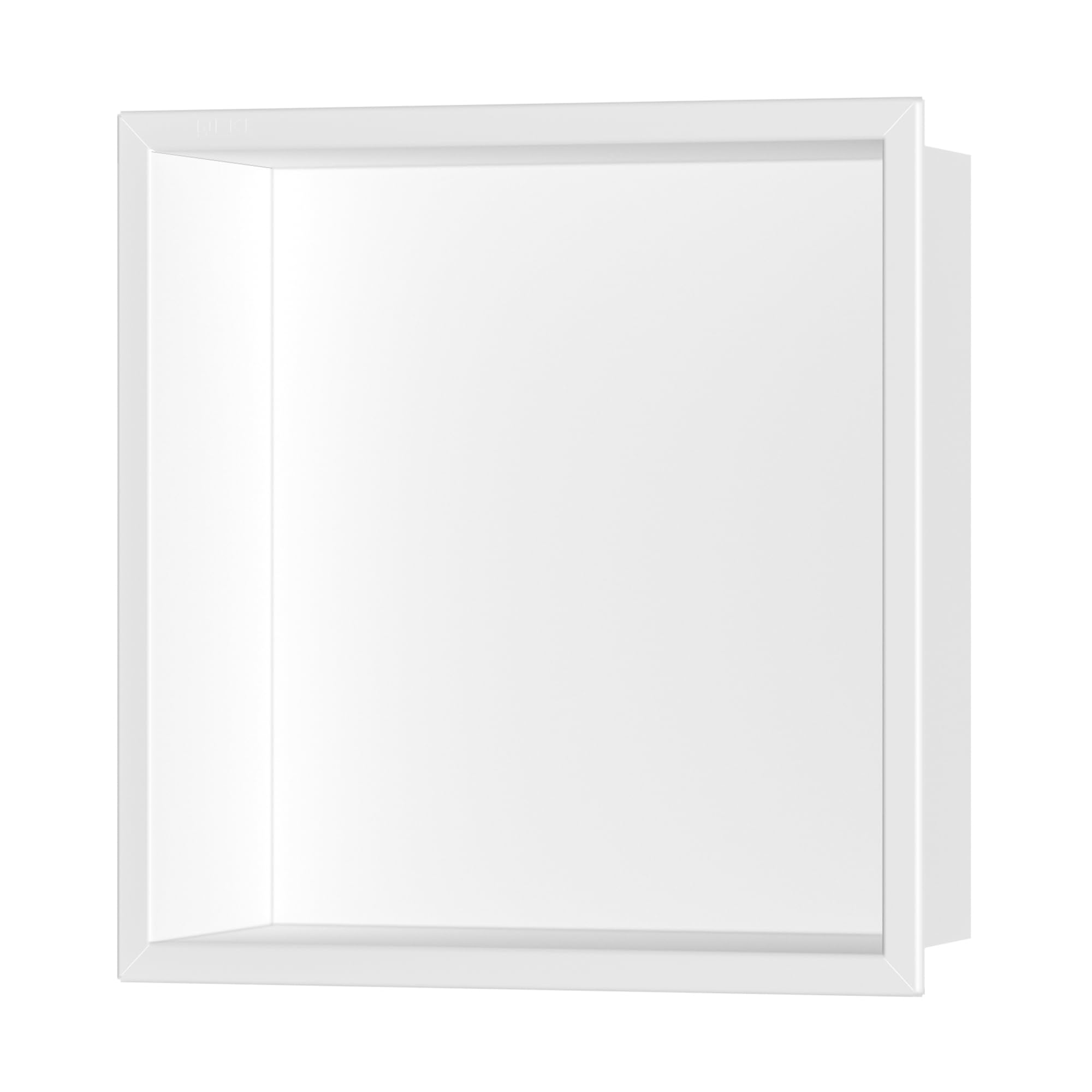 12x12 Inch Stainless Steel Bathroom Shower Wall Niche - Recessed No-Tile Installation Matte White Finish for Modern Bathroom & Spa Decor