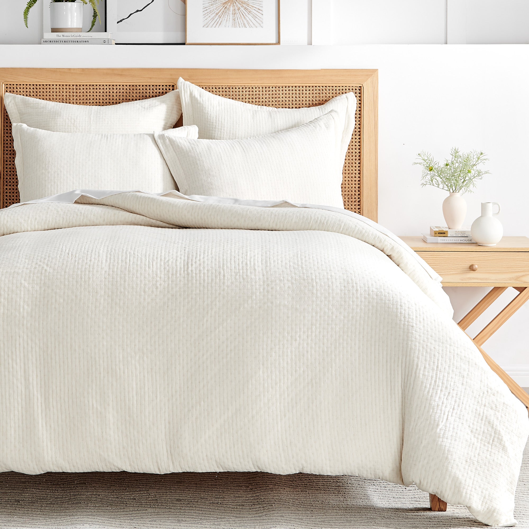 Premium Reede Muslin Duvet Cover Set - Soft Breathable 100% Cotton Bedding - Perfect for Cozy Bedrooms, Guest Rooms & Airbnb Stays