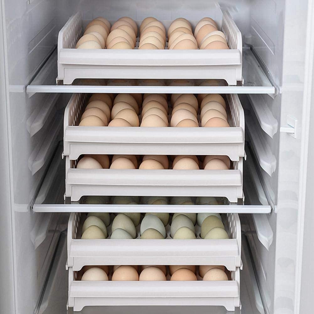 4-Layer Egg Storage Box for 120 Eggs - Kitchen Organizer for Fridge & Pantry
