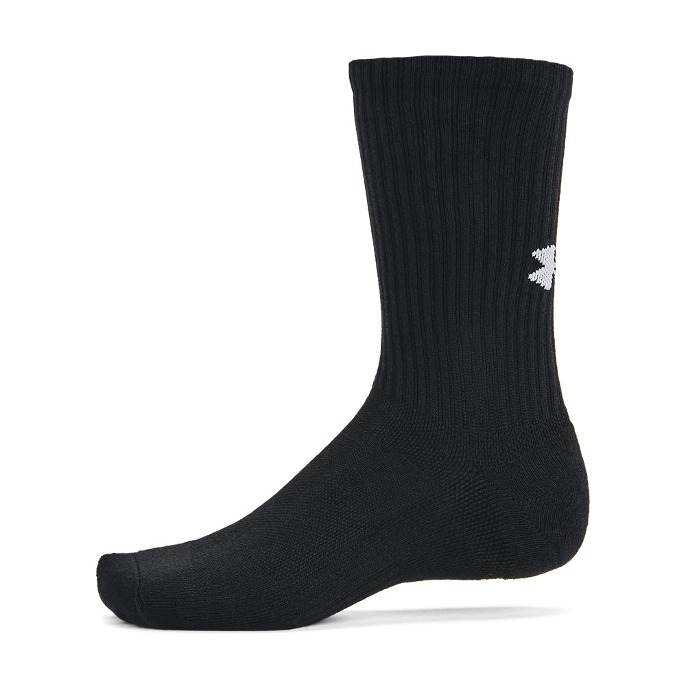 Under Armour Men's Tech Cotton Crew Socks 6-Pack - Moisture Wicking Athletic Socks for Running, Gym & Everyday Comfort