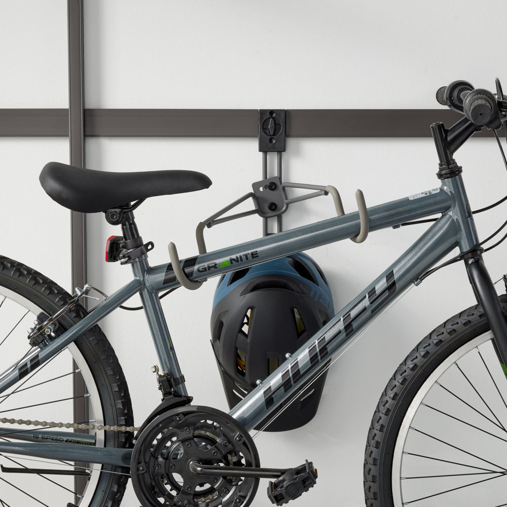 Horizontal Bike Holder - Wall Mounted Bike Storage Rack for Garage, Home & Apartment - Space Saving Bicycle Organizer for Indoor & Outdoor Use