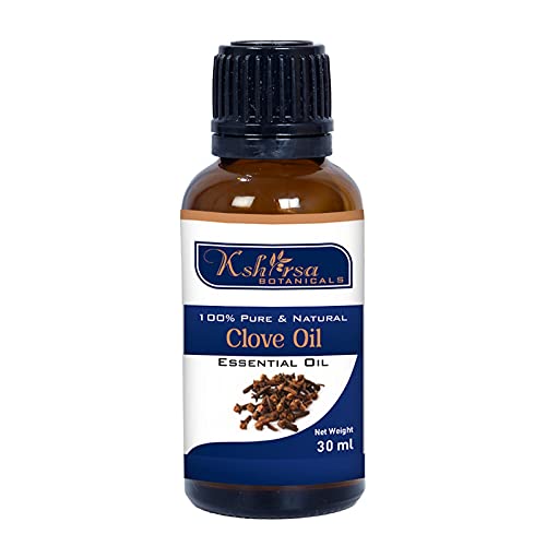 100% Pure & Natural Undiluted Clove Essential Oil (Syzygium Aromaticum) - Steam Distilled for Hair Growth & Skin Care - 30ml - Perfect for Aromatherapy, Massage & DIY Beauty Products