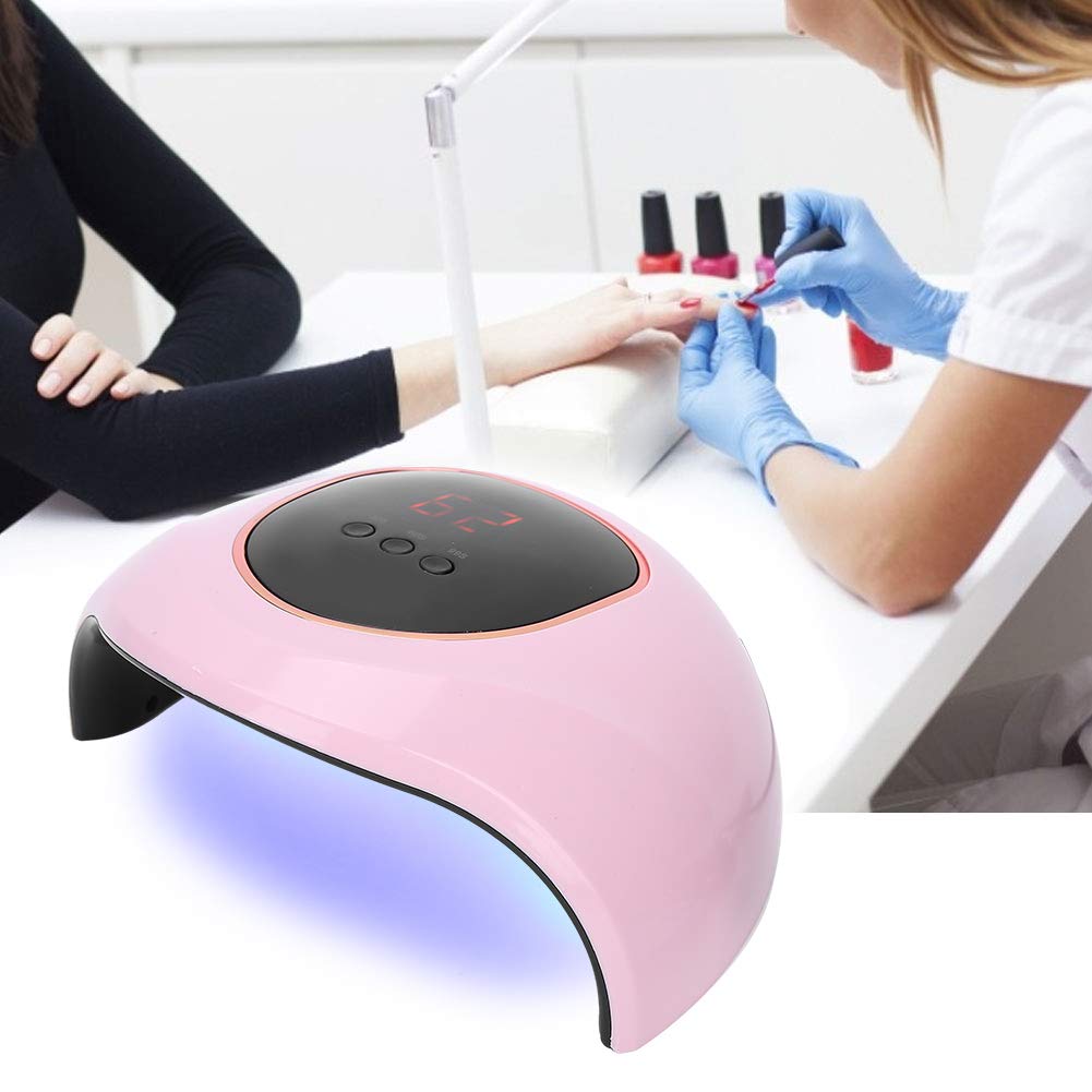 Professional 36W LED UV Nail Lamp with LCD Screen - Low Heat Gel Polish Curing Light for Home & Salon Use - Perfect for Manicures, Pedicures & Nail Art (Pink)