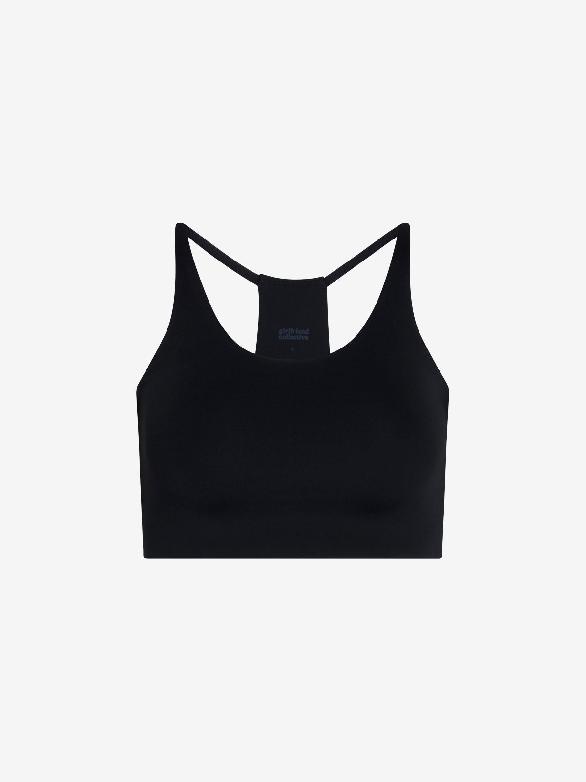 Girlfriend Collective Float Cleo Bra - High Support Sports Bra for Women | Black | Perfect for Yoga, Running & Gym Workouts