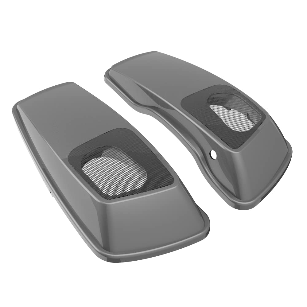 Advanblack Charcoal Pearl 6X9 Saddlebag Speaker Lids for 2014-2023 Harley Davidson Touring Bikes | Motorcycle Audio Upgrade for Road Glide, Street Glide & Electra Glide | Perfect for Long Rides & Custom Bike Builds