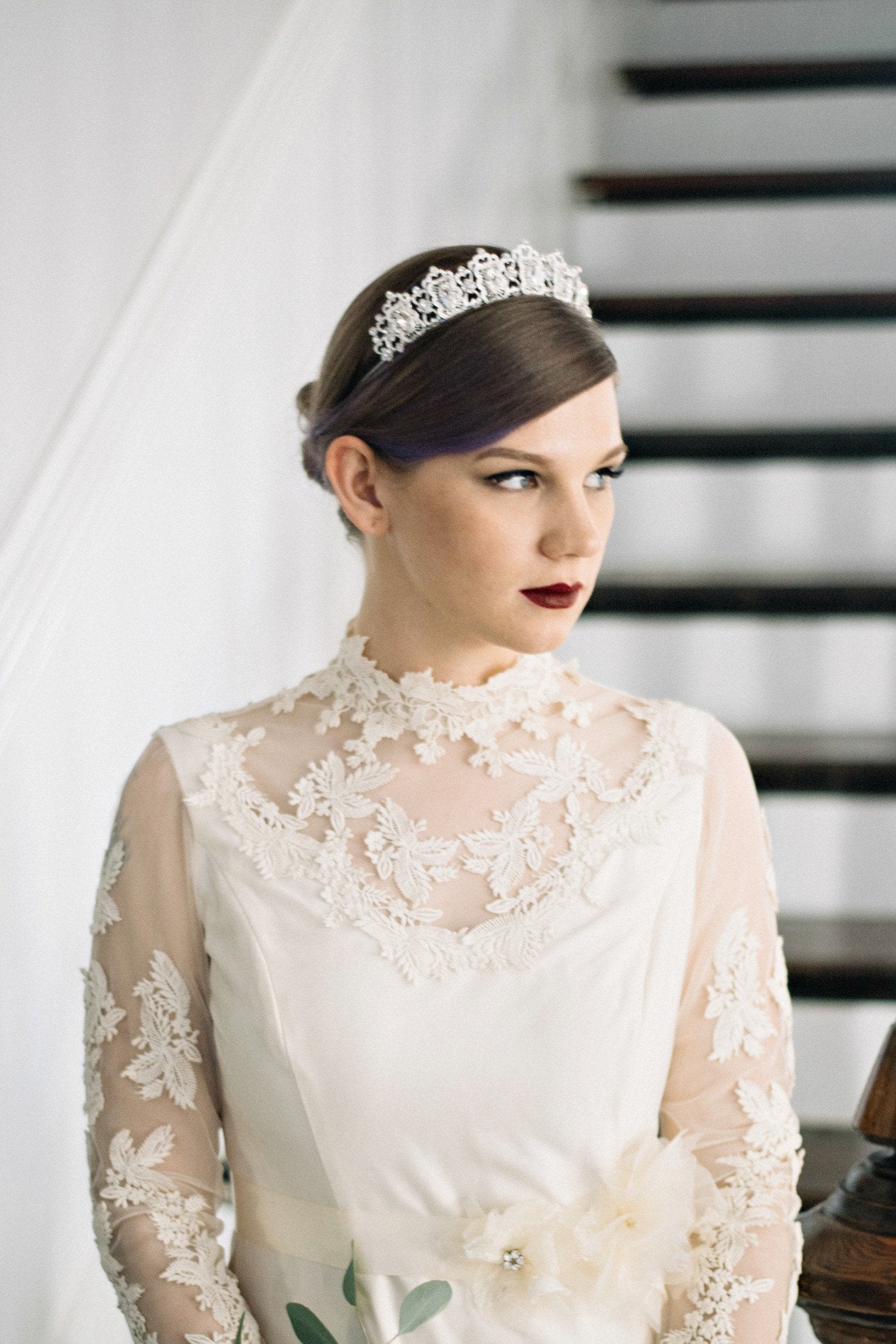 Swarovski Crystal White Opal Tiara for Brides | Elegant Wedding Headpiece | Perfect for Bridal Showers, Weddings & Special Occasions