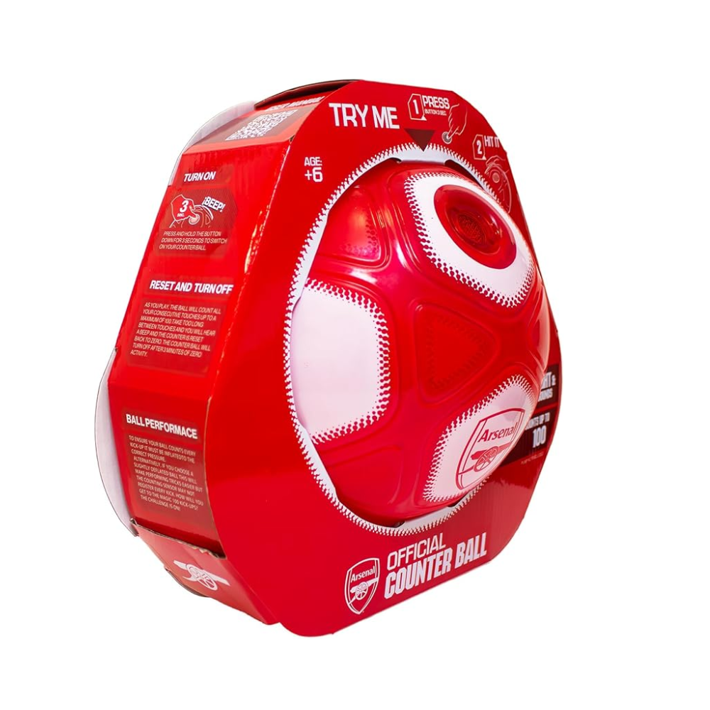 Official Arsenal Smart Ball Counter - Digital Football Score Tracker for Soccer Games, Training & Practice - Perfect for Coaches, Players & Fans