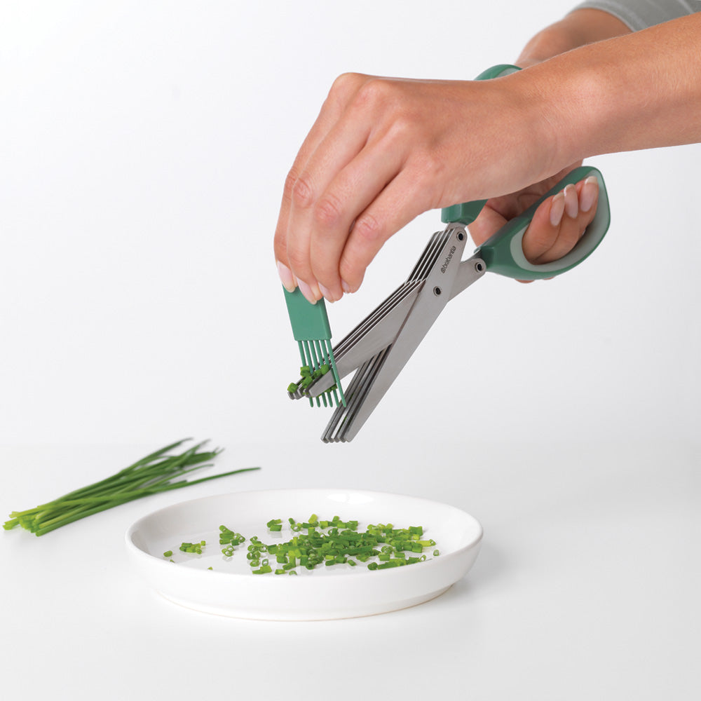 Premium 5-Blade Herb Scissors - Stainless Steel Kitchen Shears for Fresh Herbs, Parsley, Basil & Mint - Perfect for Cooking, Garnishing & Salad Prep