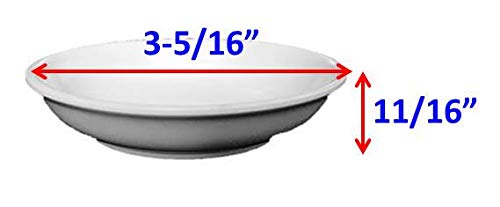 White Melamine Soy Sauce Dishes 3-5/16