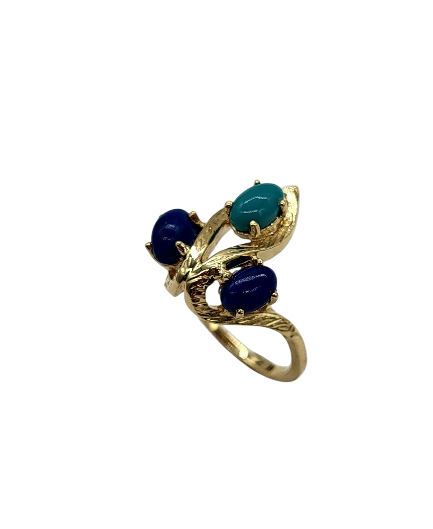 Exquisite Turquoise and Lapis Lazuli Sterling Silver Ring for Women | Handmade Boho Jewelry | Perfect for Weddings, Parties & Everyday Wear