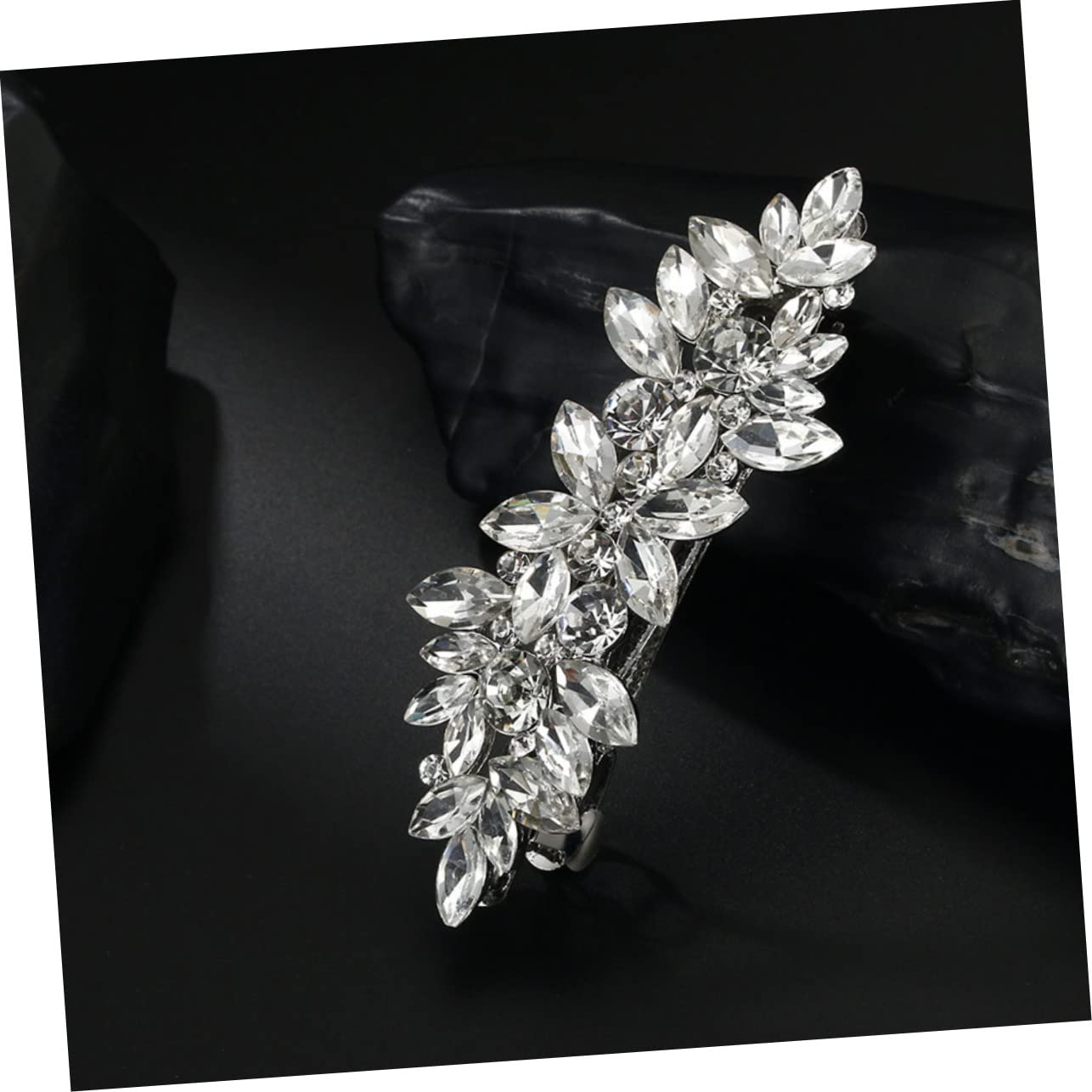 FOMIYES Rhinestone Hair Barrettes for Women & Girls - Elegant Metal Spring Hair Clips Fashion Accessories for Party, Wedding & Daily Wear