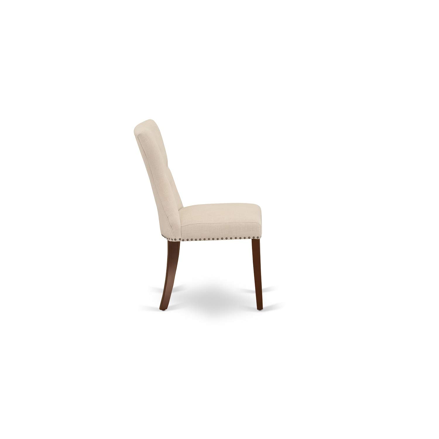 East West Furniture 5-Piece Mahogany Dining Set with Butterfly Leaf Table & 4 Linen Chairs - 32x54 Inch - Perfect for Small Kitchens, Breakfast Nooks & Cozy Family Meals