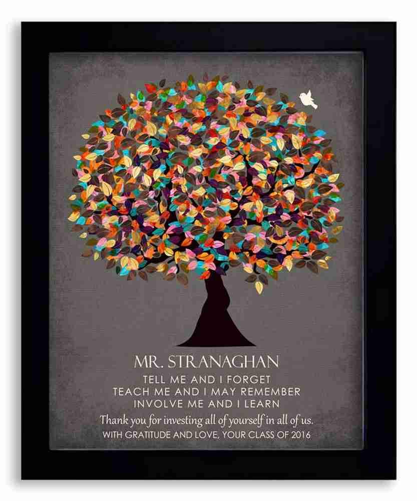 8x10 Framed Art Print - Graduation Gift for Teachers, Thank You Present from Students - Solid Wood Frame with Free Gift Wrapping LTC-P1318 - Perfect for Classroom Decor, Office Display & Appreciation Gifts