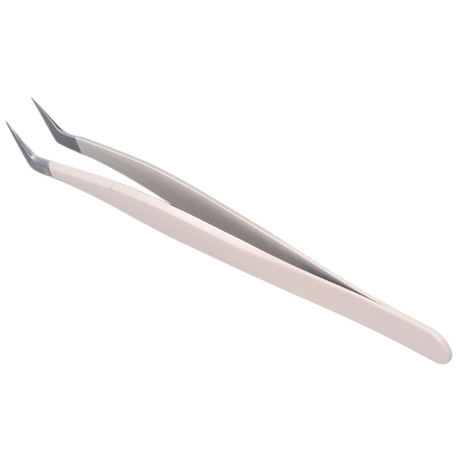 Professional Stainless Steel False Eyelash Extension Tweezers - 7 Shape Curved Tip Precision Lash Applicator Tool for Salon, Home & DIY Makeup Use