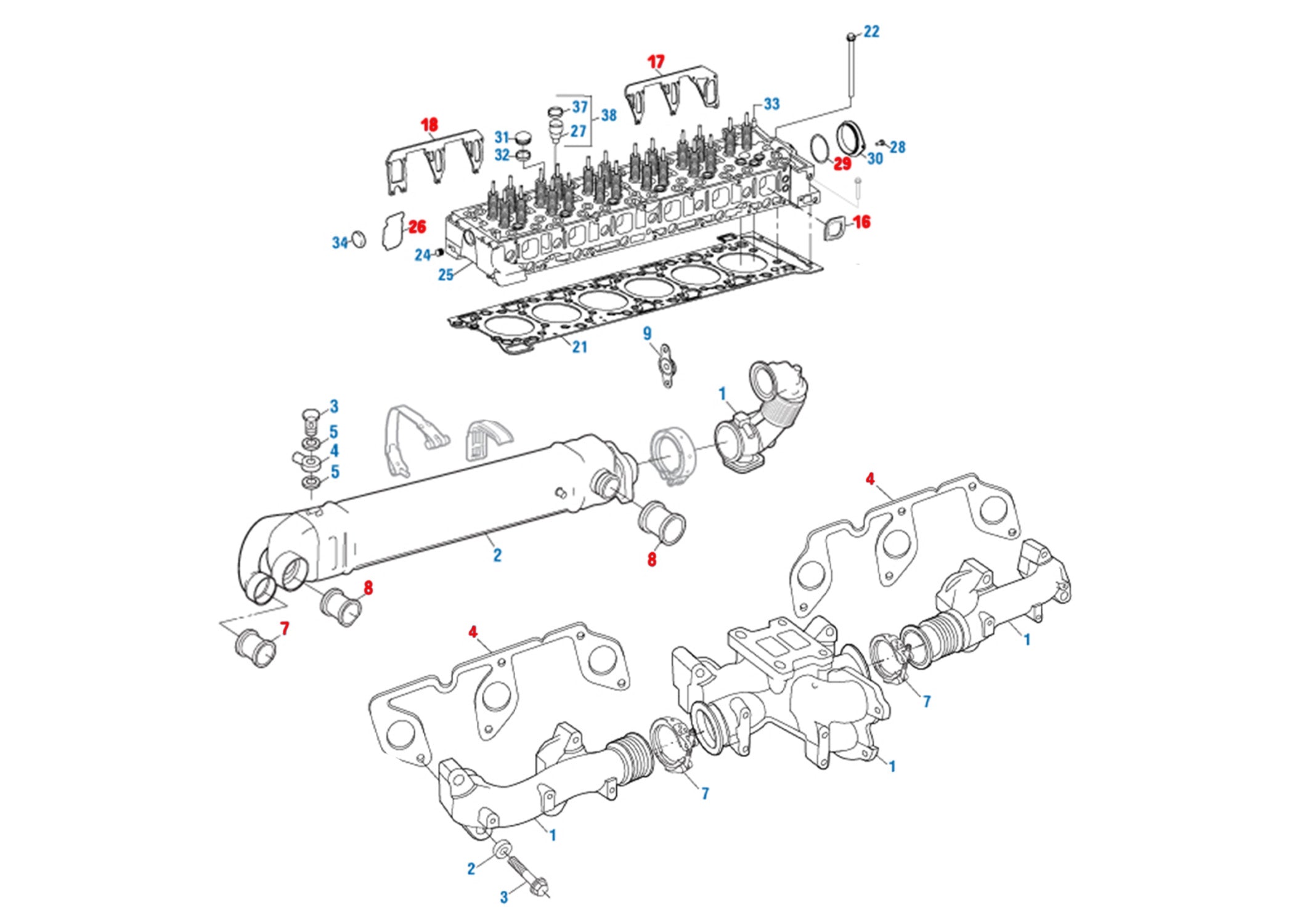 DD15 Cylinder Head Housing Seal Kit (A472HHDD15) - Compatible with Detroit Diesel Engines, Perfect for Engine Repairs & Maintenance