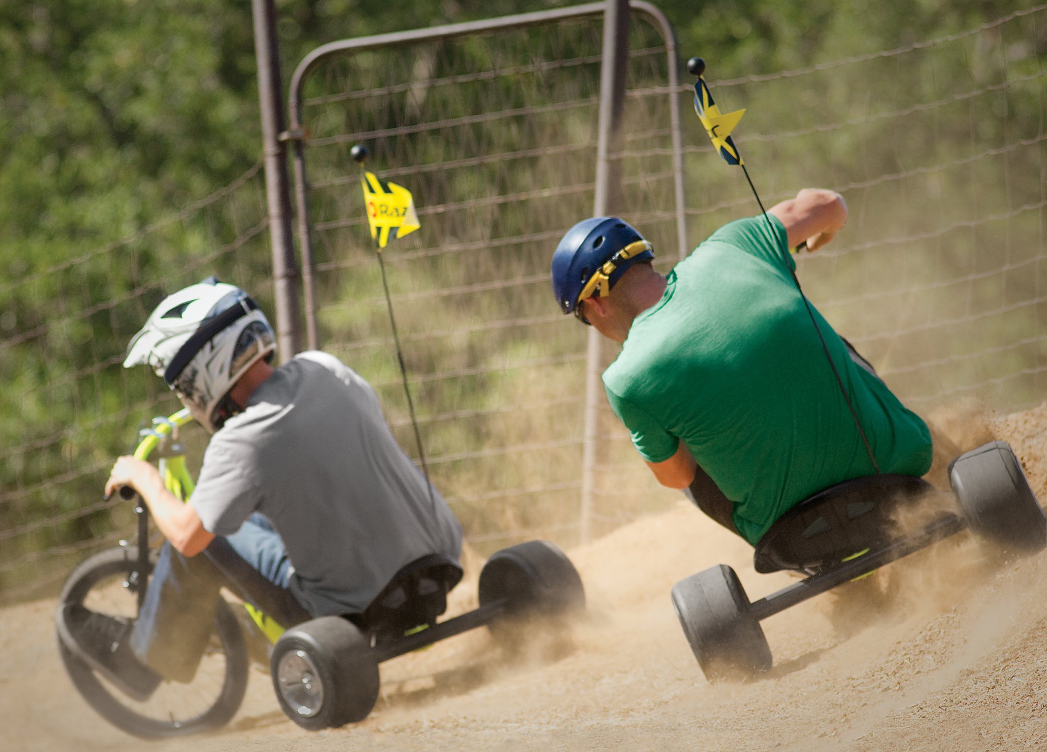 Razor DXT Drift Trike in Yellow - One Size Adult Drifting Tricycle for Outdoor Fun & Backyard Racing