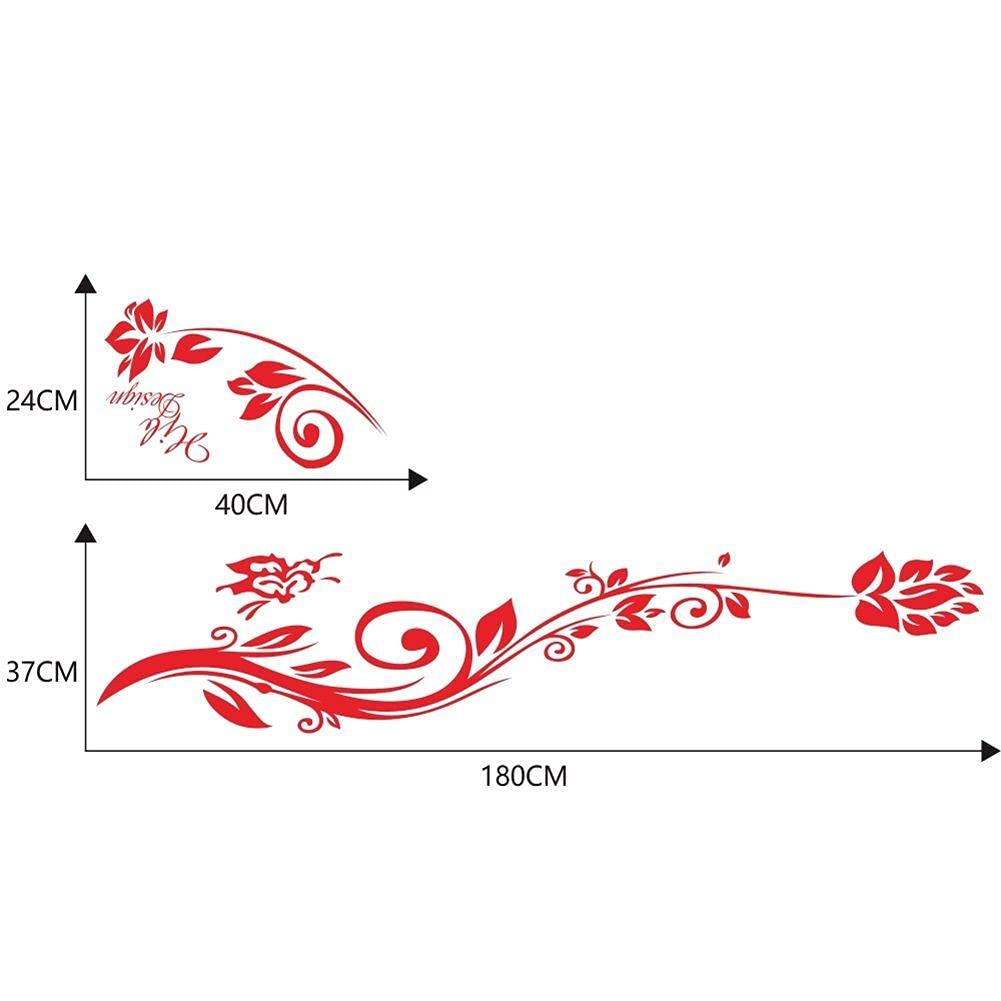 Butterfly & Floral Car Decals - Waterproof Vinyl Sticker Set for DIY Car Decoration | Universal Side Body & Hood Decals for Women - Perfect for Customizing Sedans, SUVs & Trucks