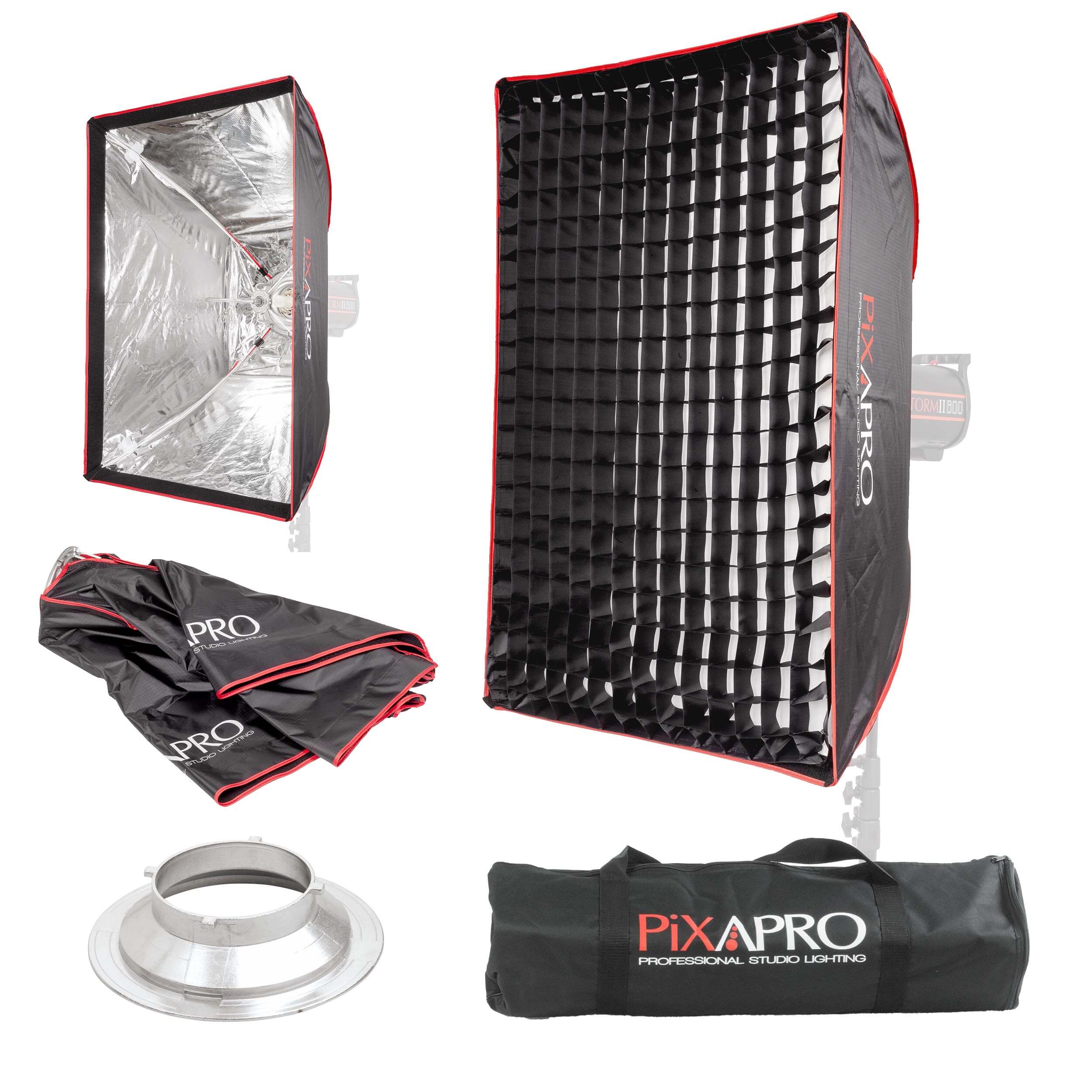 60x90cm (23.6x35.4 Inch) Professional Rectangular Photography Softbox with Grid - Portable Lighting Diffuser for Studio, Product, and Portrait Photography - Perfect for Indoor/Outdoor Photo Shoots